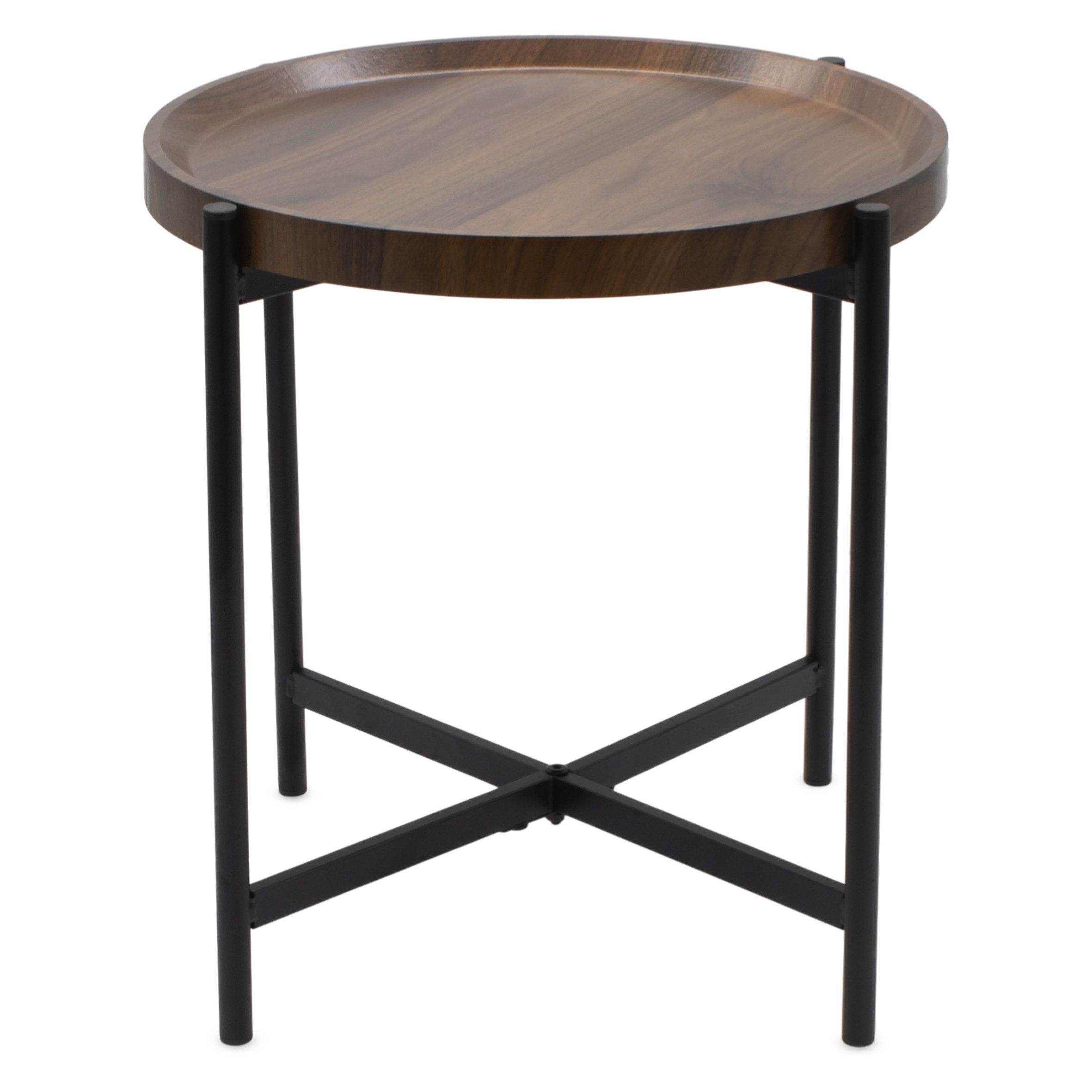 Spetebo Beistelltisch Metall Beistelltisch schwarz - Ø 43 cm (Anzahl, 1-St., Stück), vielseitig einsetzbar