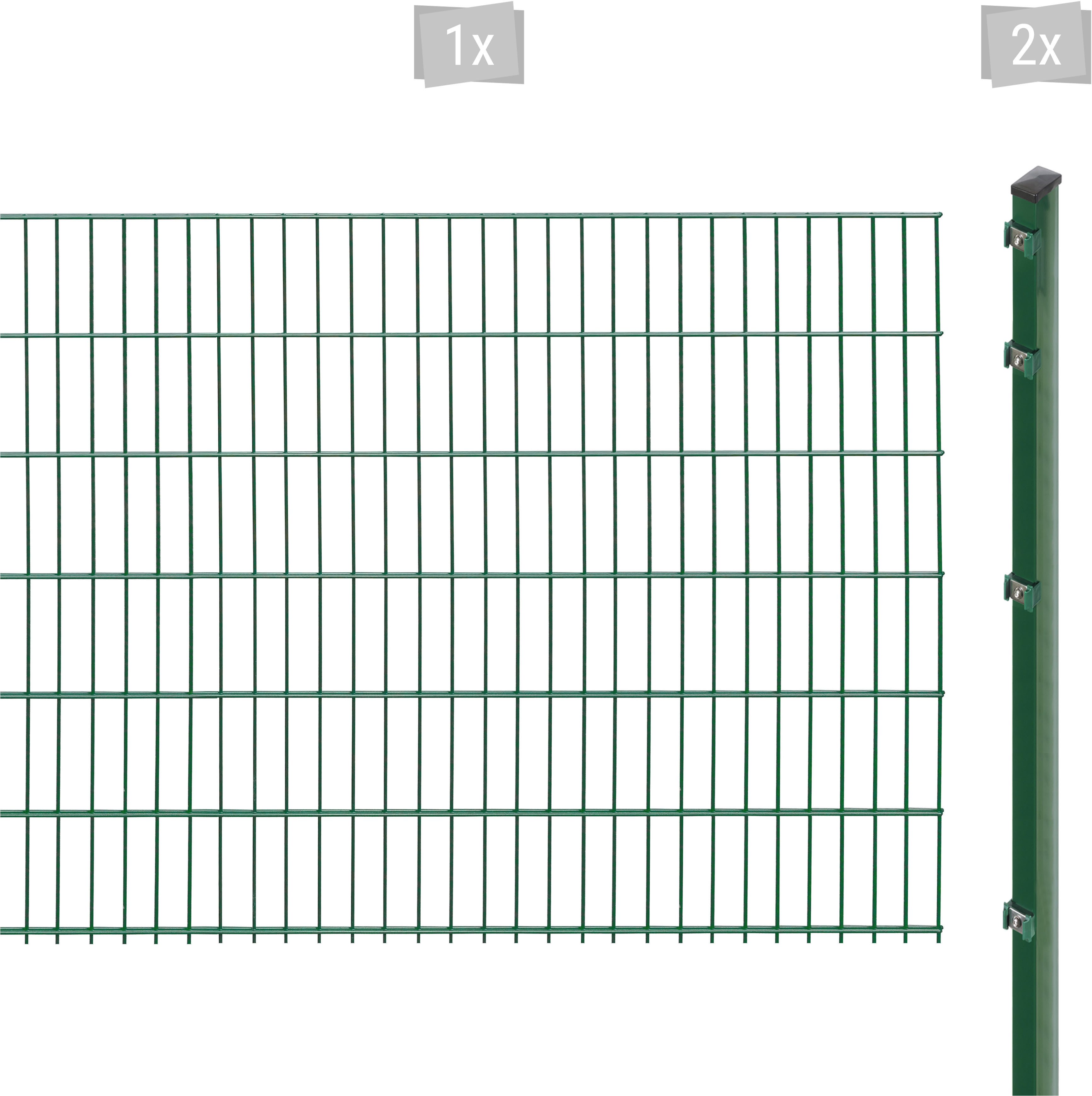 Arvotec Doppelstabmattenzaun EXCLUSIVE 123 zum Einbetonieren, (Set, 3-St), Zaunhöhe 123 cm, Zaunlänge 2 - 60 m