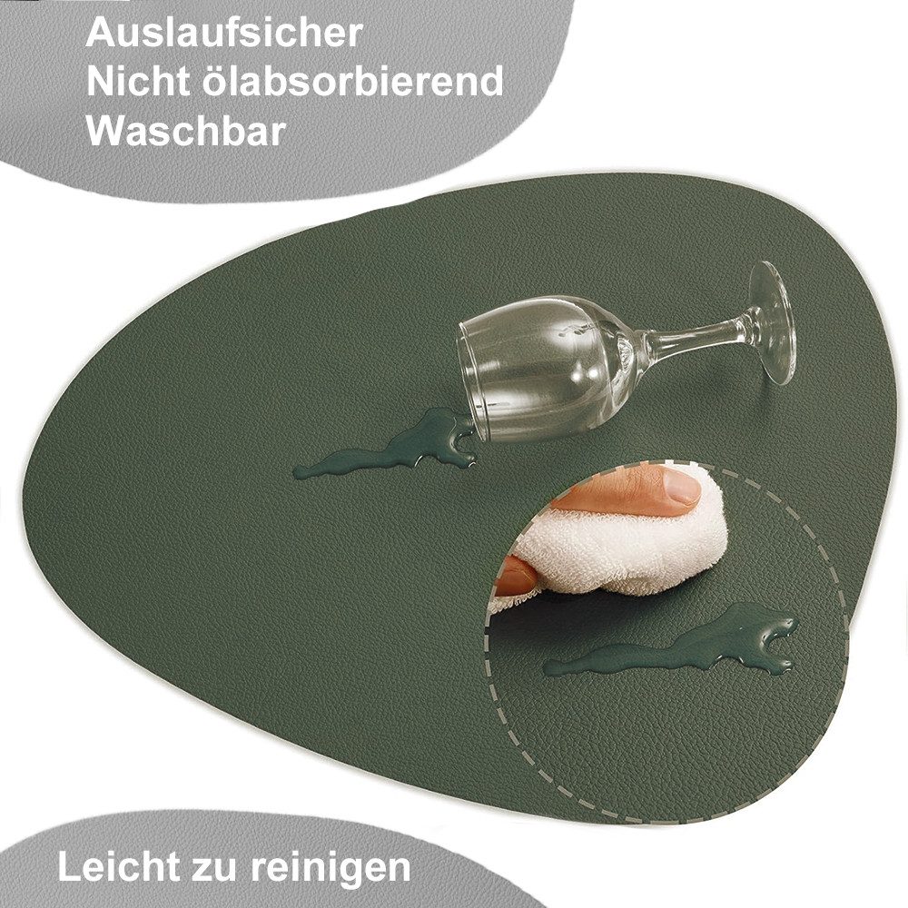 Coonoor Platzset Tischset, Kunstleder, abwischbar, (4-St) günstig online kaufen