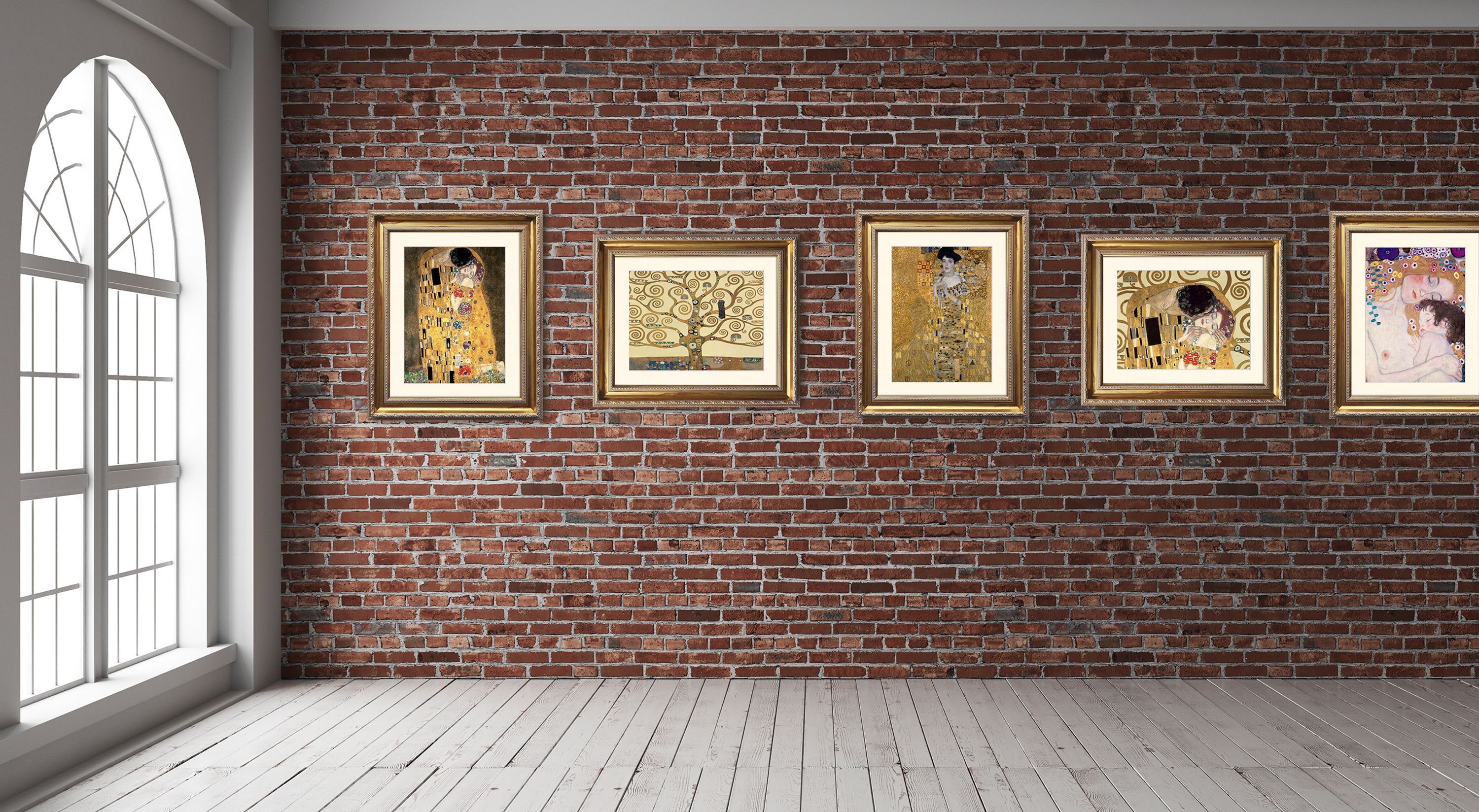 artissimo Bild Portrait of Bloch-Bauer Wandbild, / Klimt: Adele Klimt Poster gerahmt Rahmen Barock-Rahmen Bild Gustav mit 63x53cm mit 