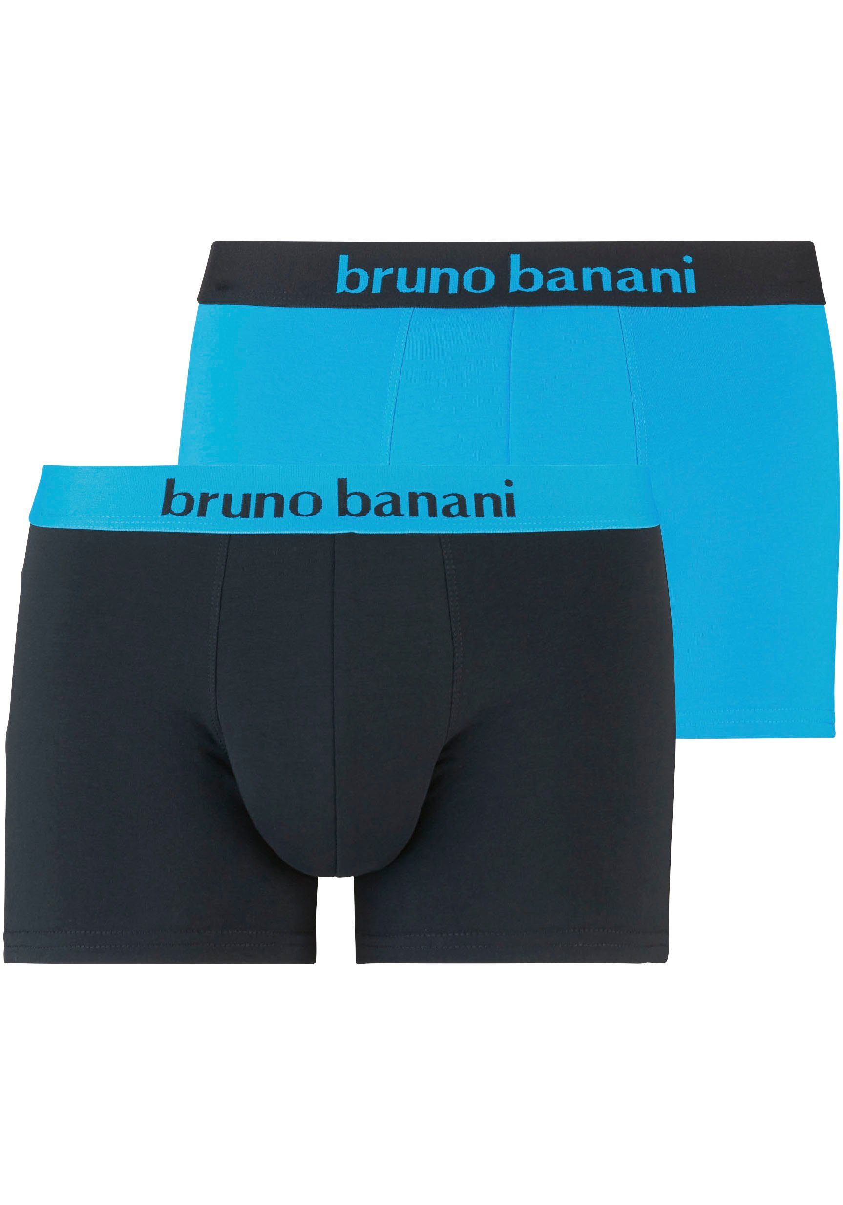 Bruno Banani Boxer Flowing (2er Pack) mit Logo Webbund günstig online kaufen