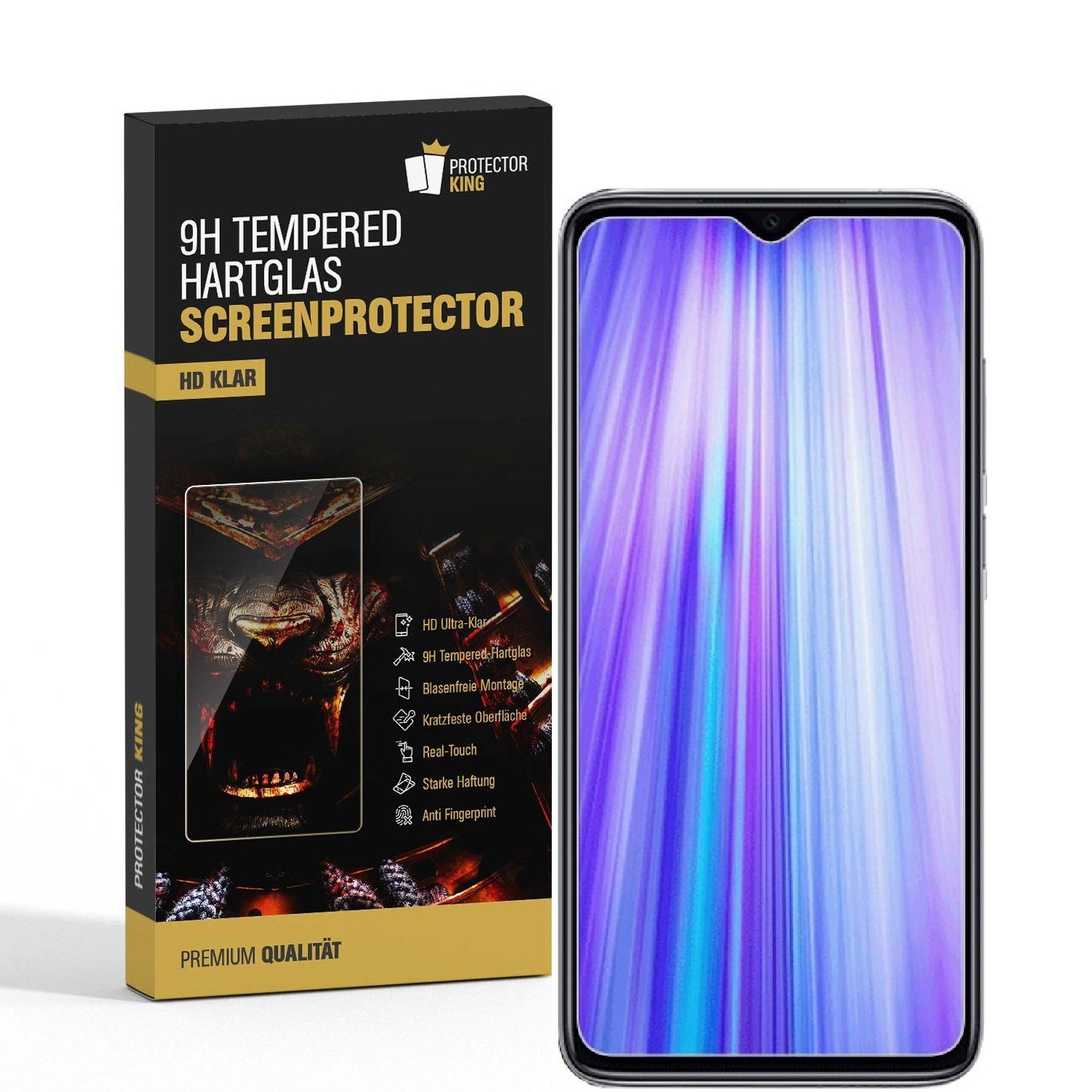Schutzfolie 2x 9H Hartglas für Xiaomi Redmi 8 Panzerfolie Displayschutz Schutzglas