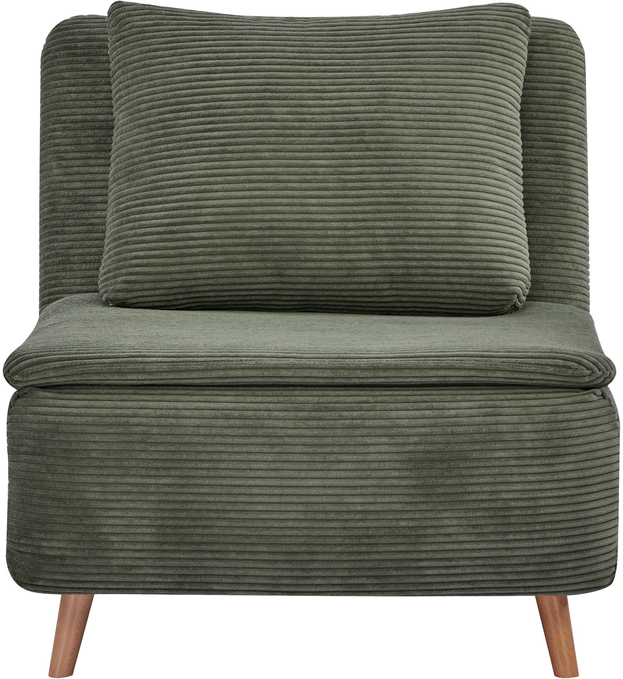 OTTO home Sessel AINSLEY - OTTO. Verlässliche Qualität., wandelbar zum Gästebett, Schlafliege, Webstoff u. Cord-Bezug