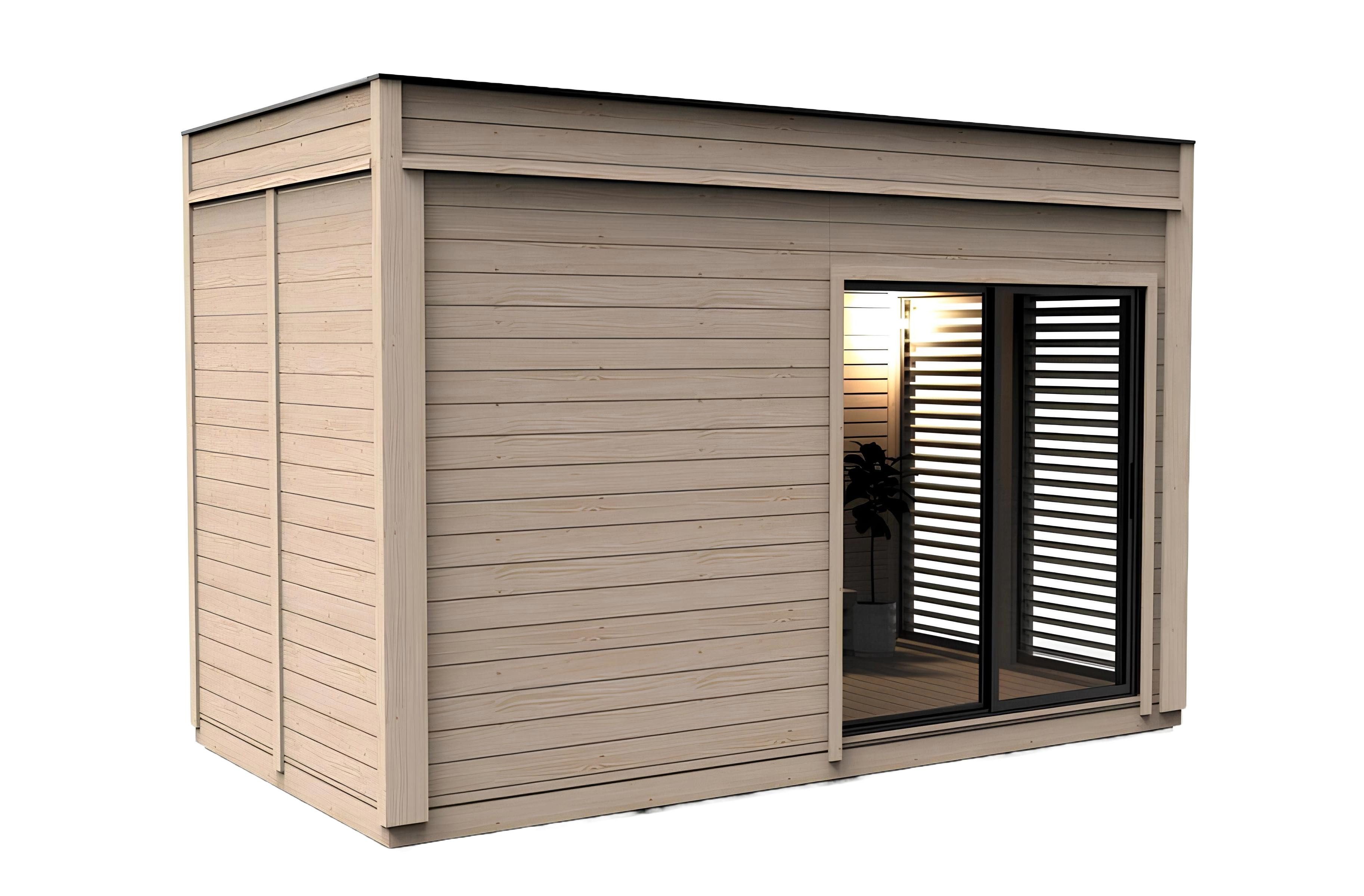 Xlmoebel Saunahaus Gartenholzsauna Woodpro - Trockensauna für den Außenbereich, (Holzsauna) Hergestellt in Europa