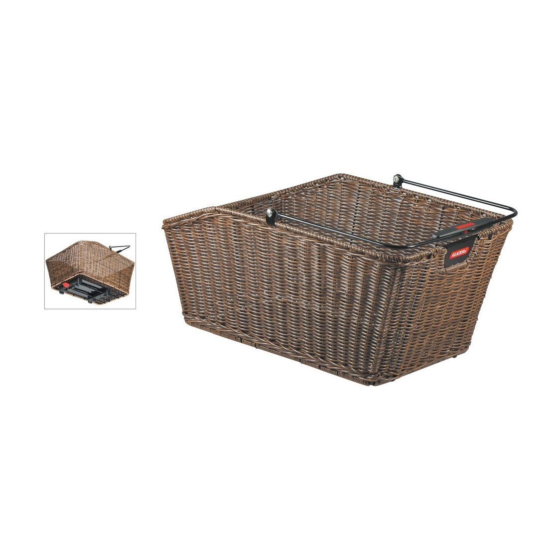 geflochten,f. KlickFix Hinterradkorb Multifunktionstuch Rackt GT 44x24x20cm, br Structura KLICKfix