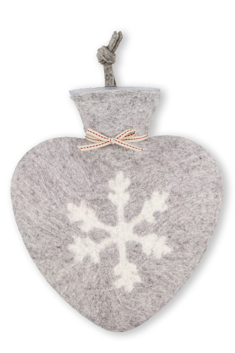 Dorothee Lehnen Wärmflasche Wärmflasche - FLOCKE - grau melange, rot
