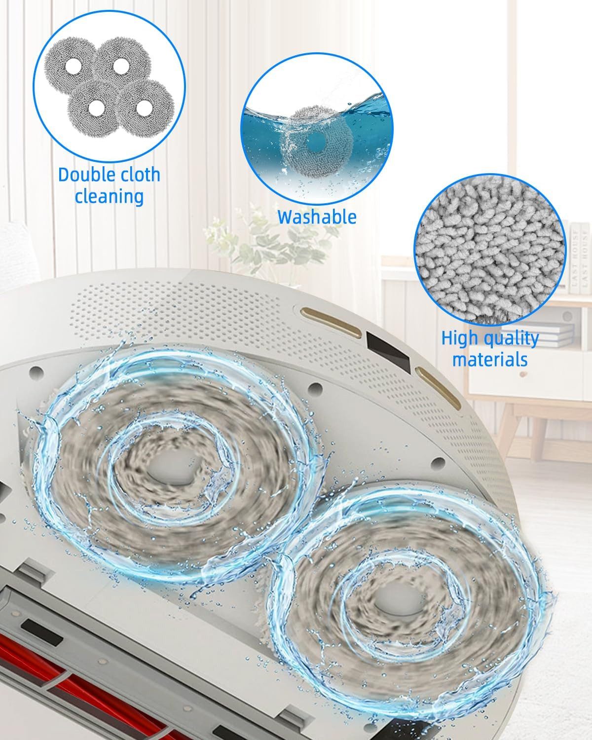 FELIXLEO Saugroboter Zubehör-Set Kompatibel mit Roborock P10 Q Revo Ersatzteile Walzenbürsten Set, (22-tlg)