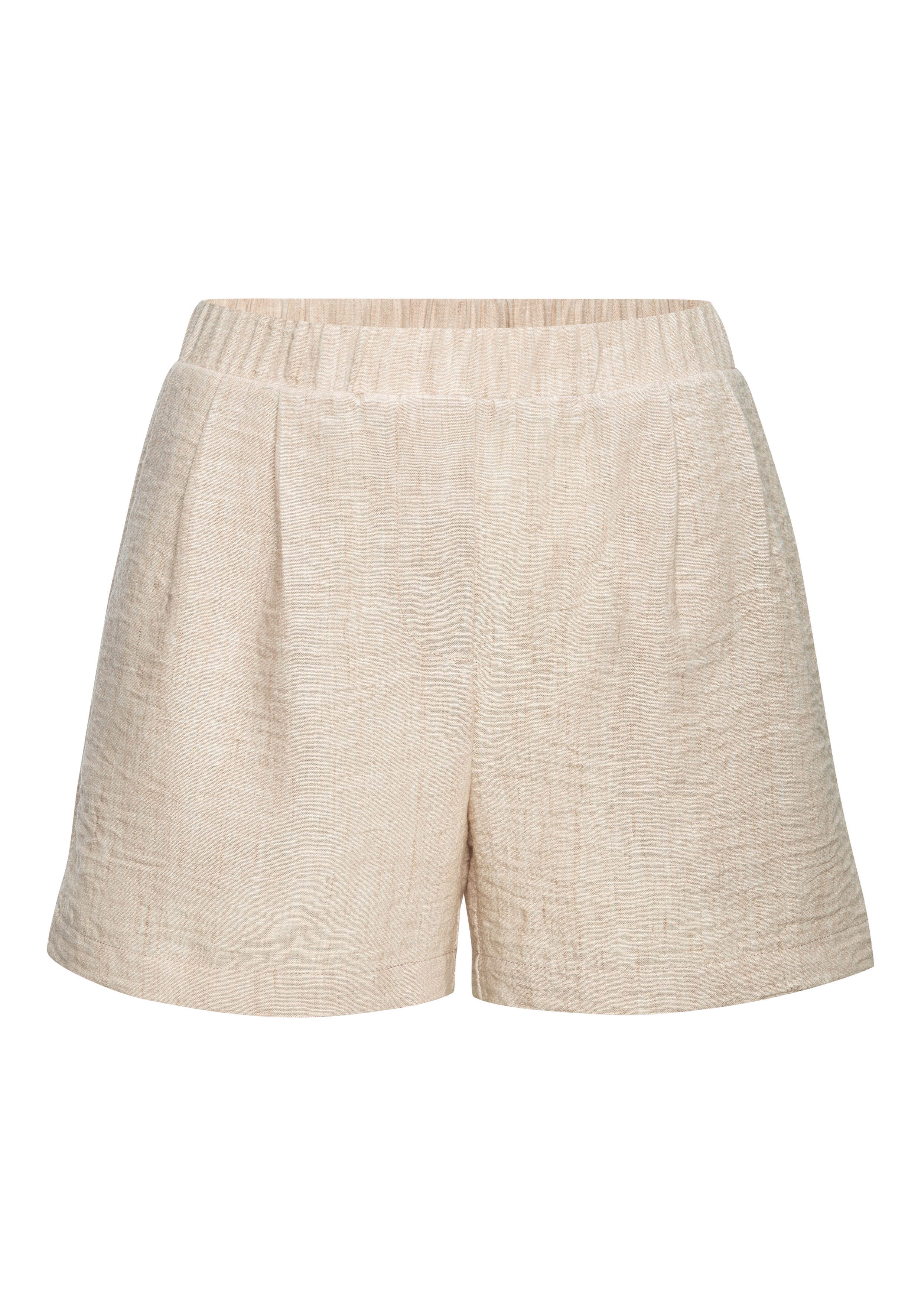 Buffalo Webshorts aus strukturierter Webware mit Melange-Optik kurze Sommerhose, luftige Strandshorts, sommerlich leichte Qualität