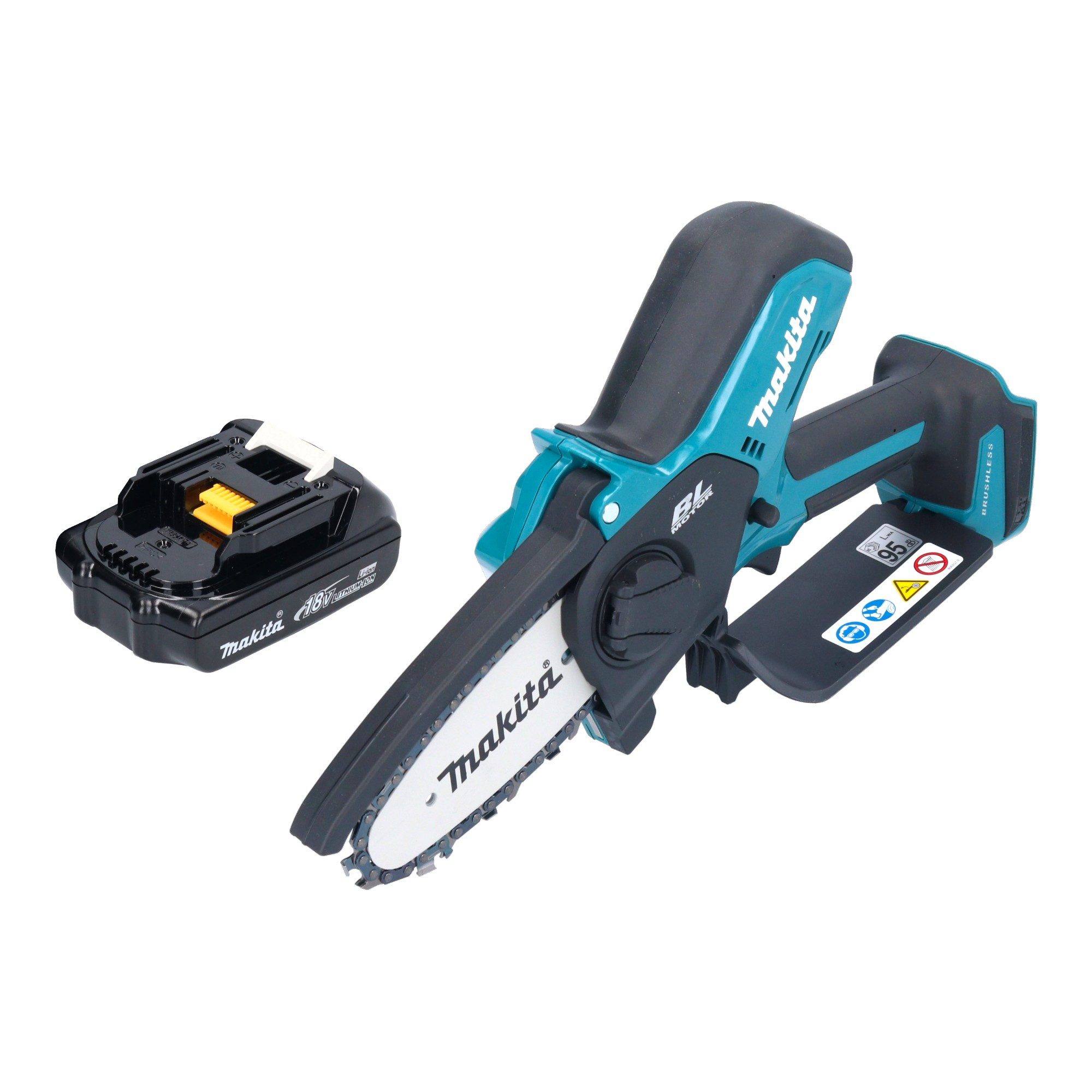 Makita Benzin-Kettensäge DUC 101 Y01 18 V 10 cm Brushless + 1x Akku 1,5 Ah - ohne Ladegerät