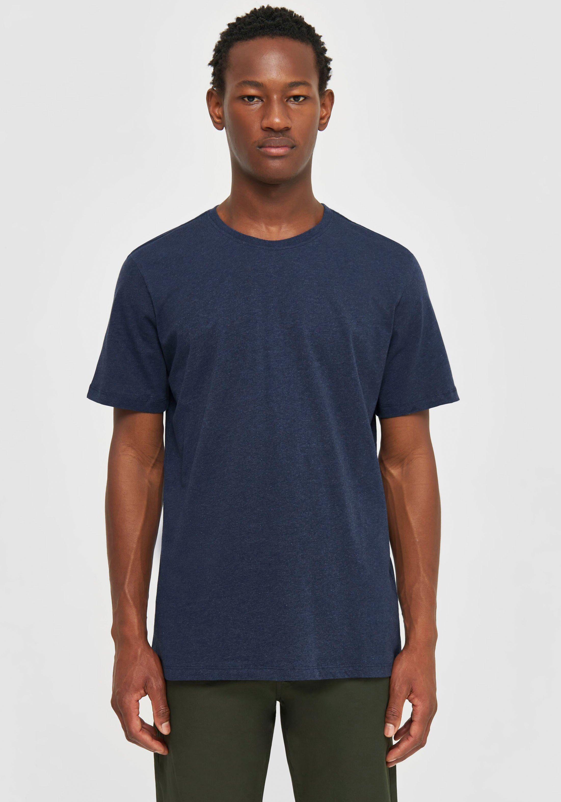 KnowledgeCotton Apparel T-Shirt Basic Shirt in gerader Passform