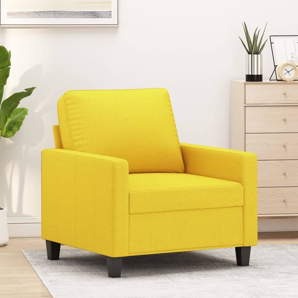 vidaXL Sofa Sessel Hellgelb 60 cm Stoff