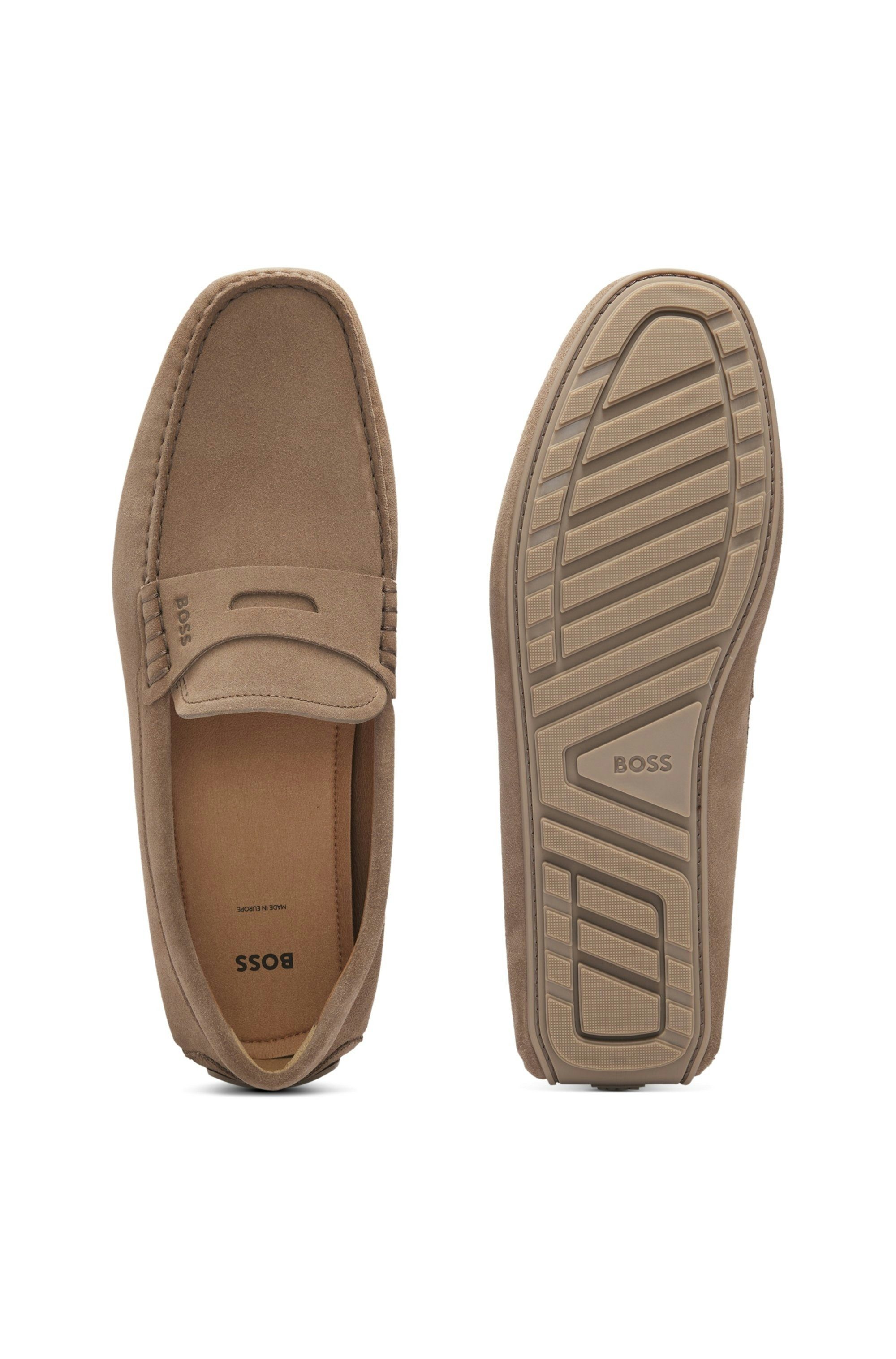 BOSS Noel_Mocc Slipper Schlupfschuh, Mokassin, Loafer, weich und flexibel