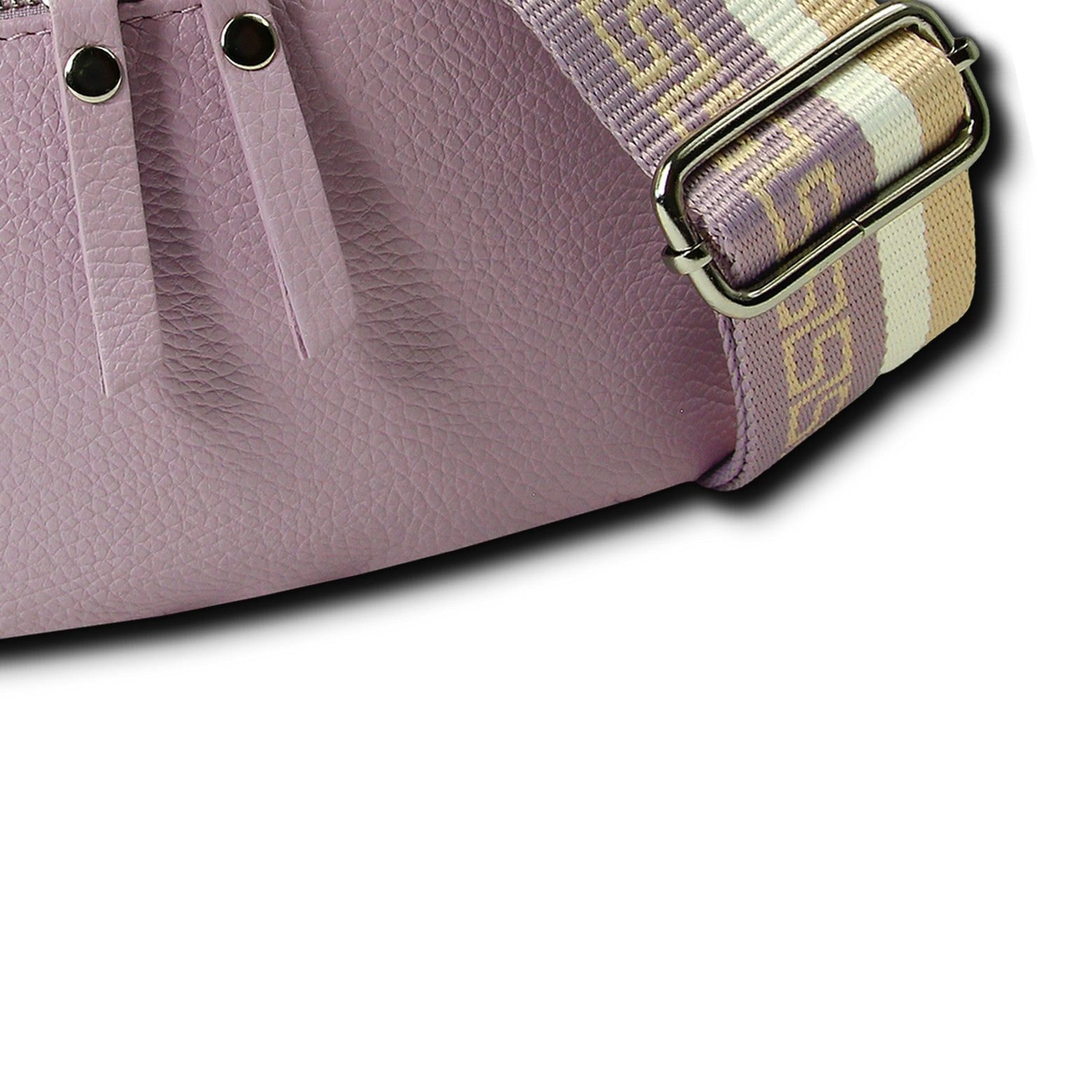 FLORENCE Gürteltasche Florence Echtleder Damen Gürteltasche hell (Gürteltasche), Damen Gürteltasche Leder, hell lila ca. 25cm x ca. 15cm