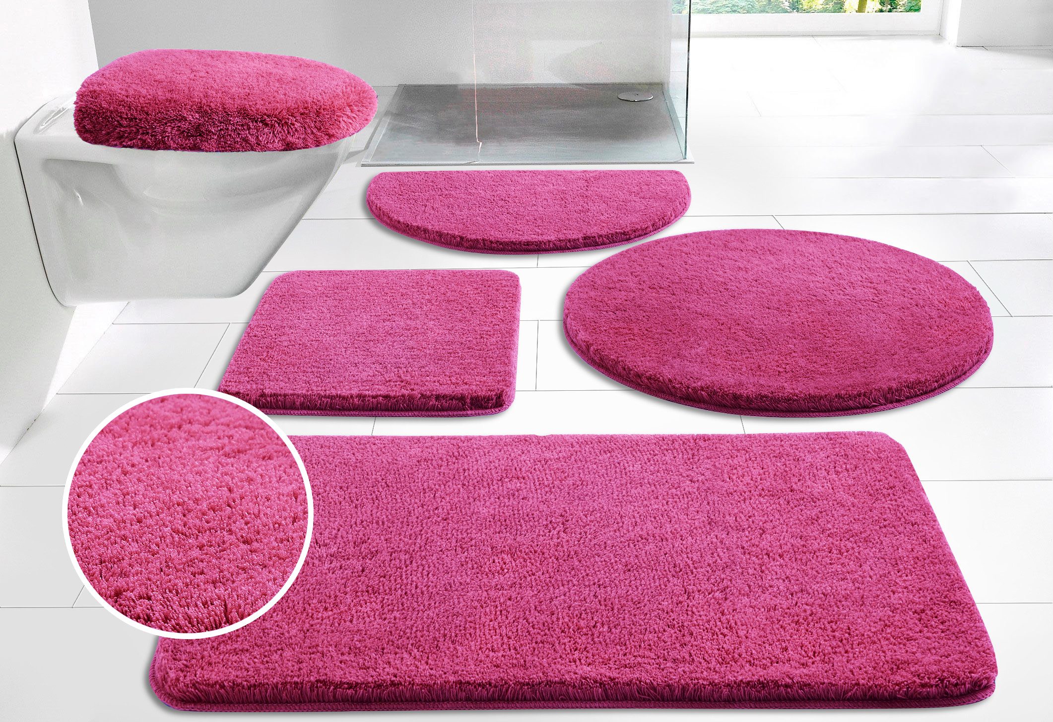 Badematte Merida, Badvorleger, Badezimmer Teppich