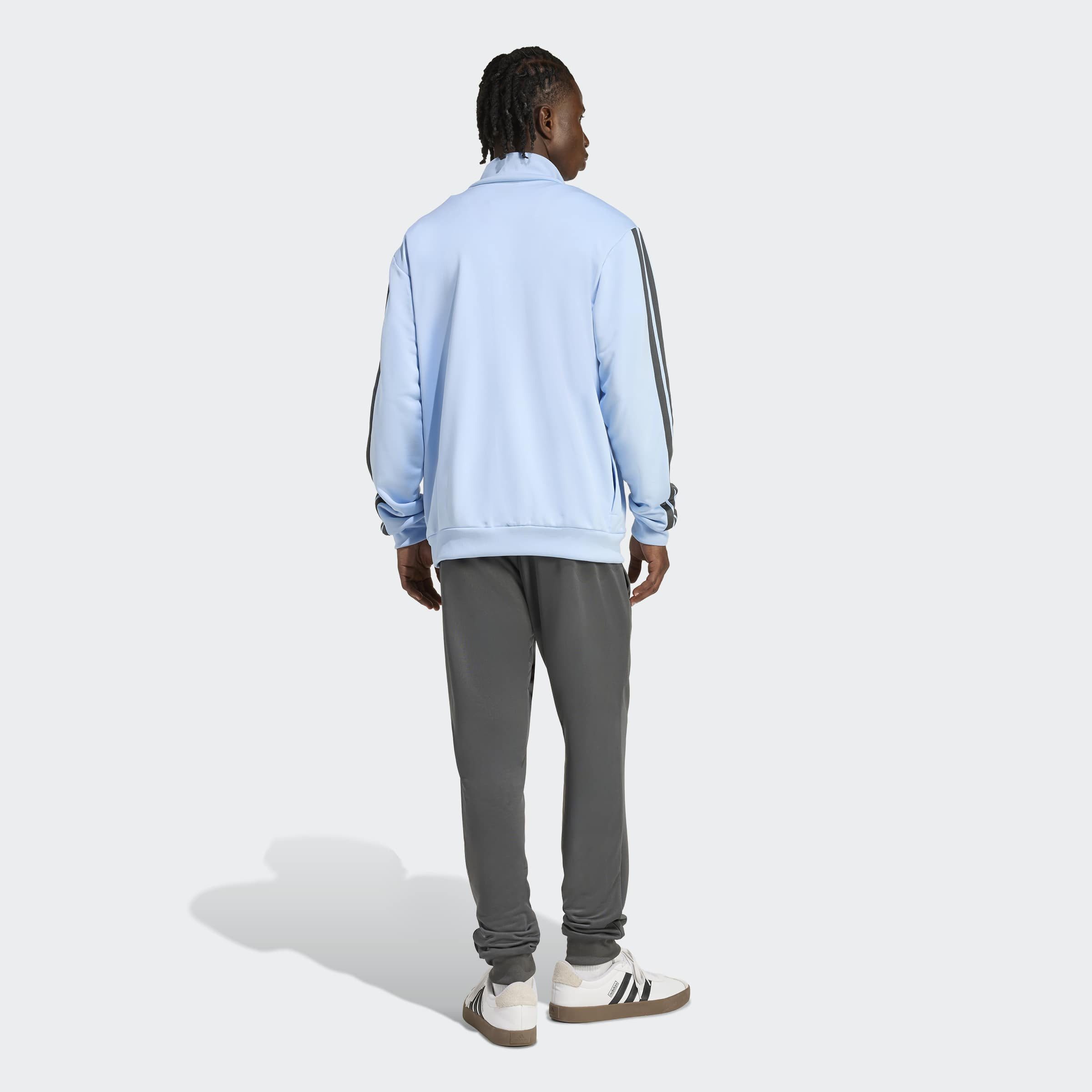 adidas Sportswear Trainingsanzug 3-STREIFEN FRENCH TERRY (2-tlg), zweiteiliges Set, aus French-Terry-Material, mit Rippdetails