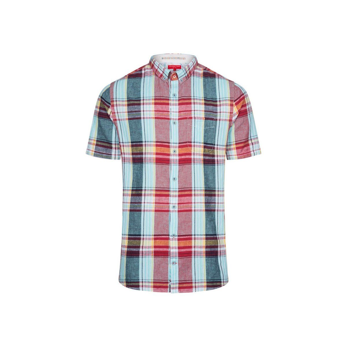 colours & sons Kurzarmhemd uni (1-tlg., keine Angabe)