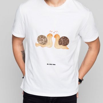 Mr. & Mrs. Panda T-Shirt Schnecken Liebe - Weiß - Geschenk, Junggesellenabschied, Freund, Männ (1-tlg)