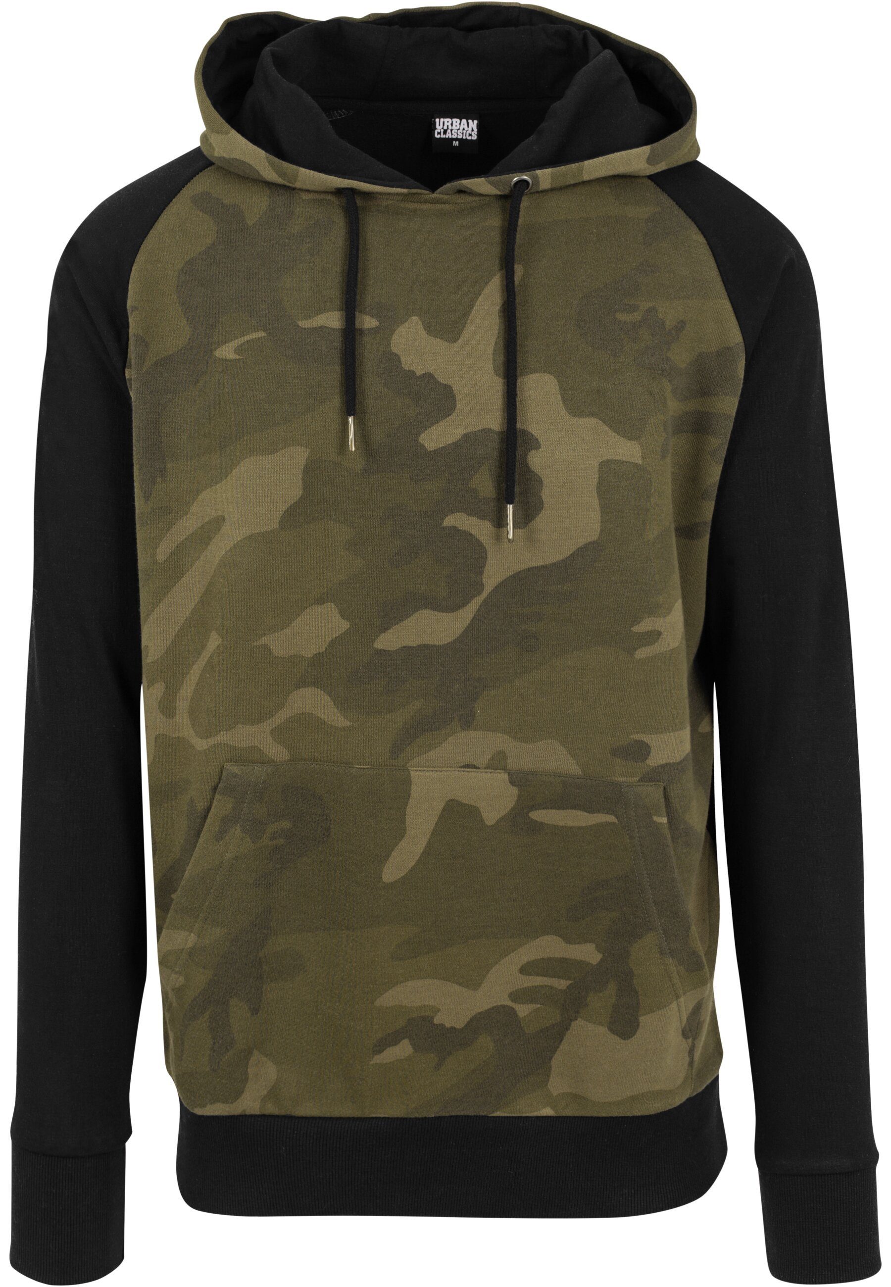 URBAN CLASSICS Sweatshirt Urban Classics Herren Camo Contrast Raglan Hoody (1-tlg)