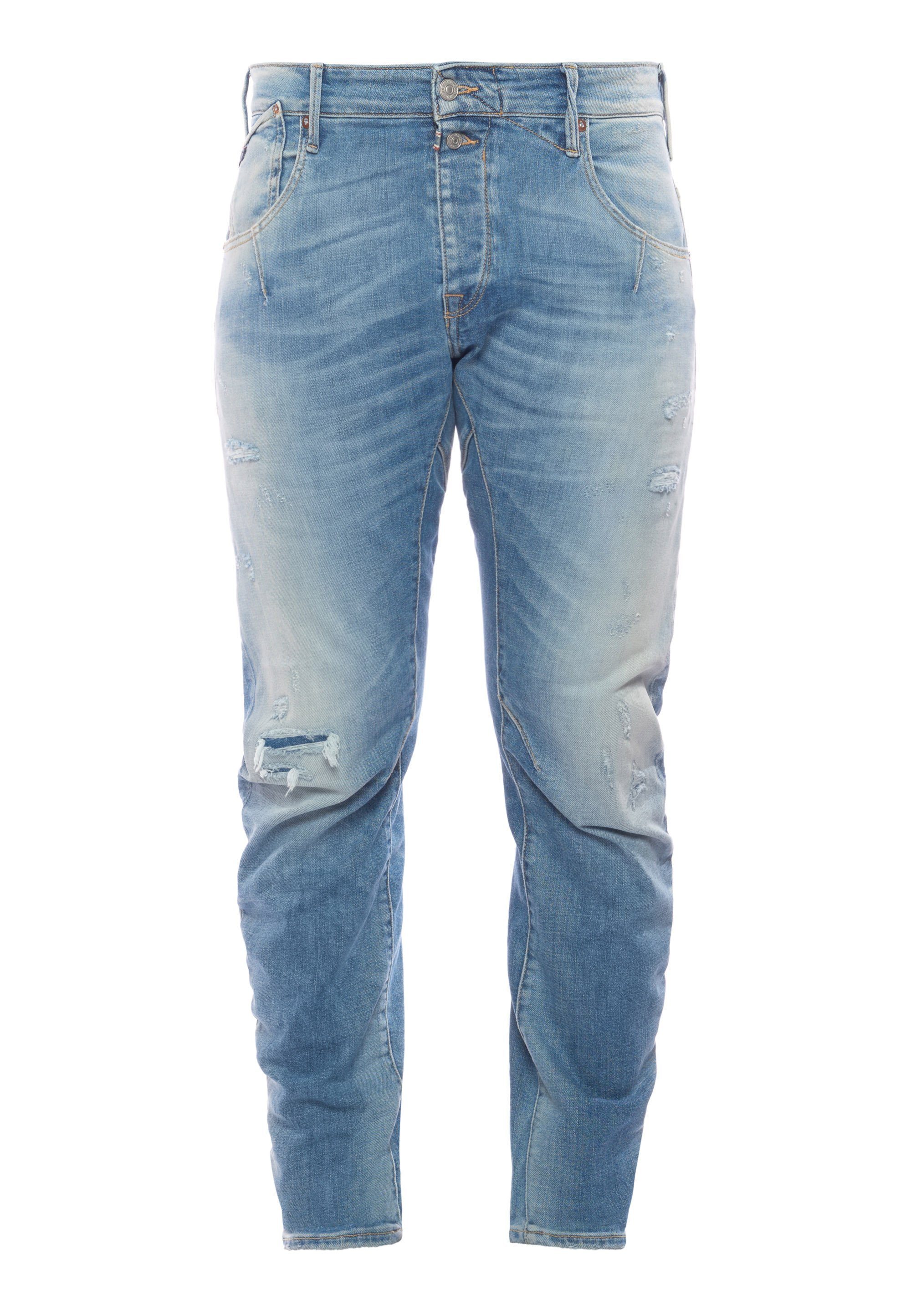 Le Temps Des Cerises Stoffhose JEAN mit lässigen Used-Elementen