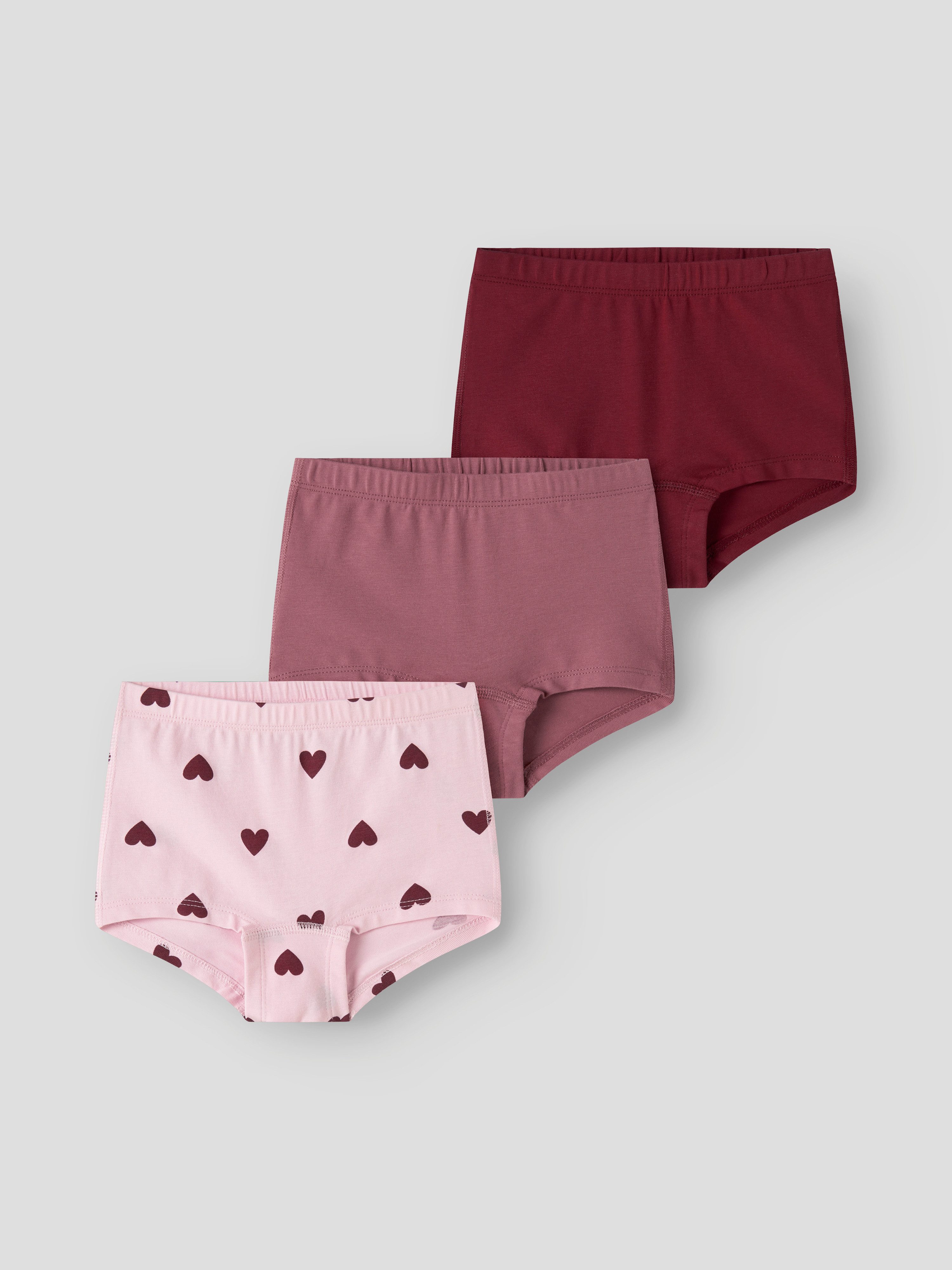 Name It Hipster NMFTIGHTS 3P CUTIE HEART NOOS (Packung, 3-St) Baumwollmischung, uni und bedruckt im Set