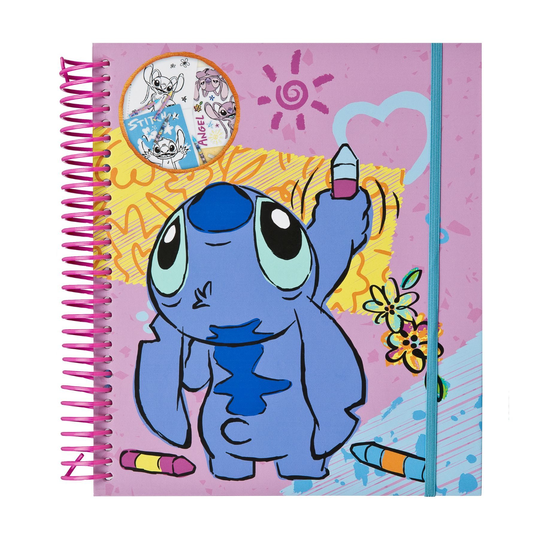 Disney Malbuch Stitch Malset Kinder mehrfarbig mit Stickern und Stiften Malbuch Set