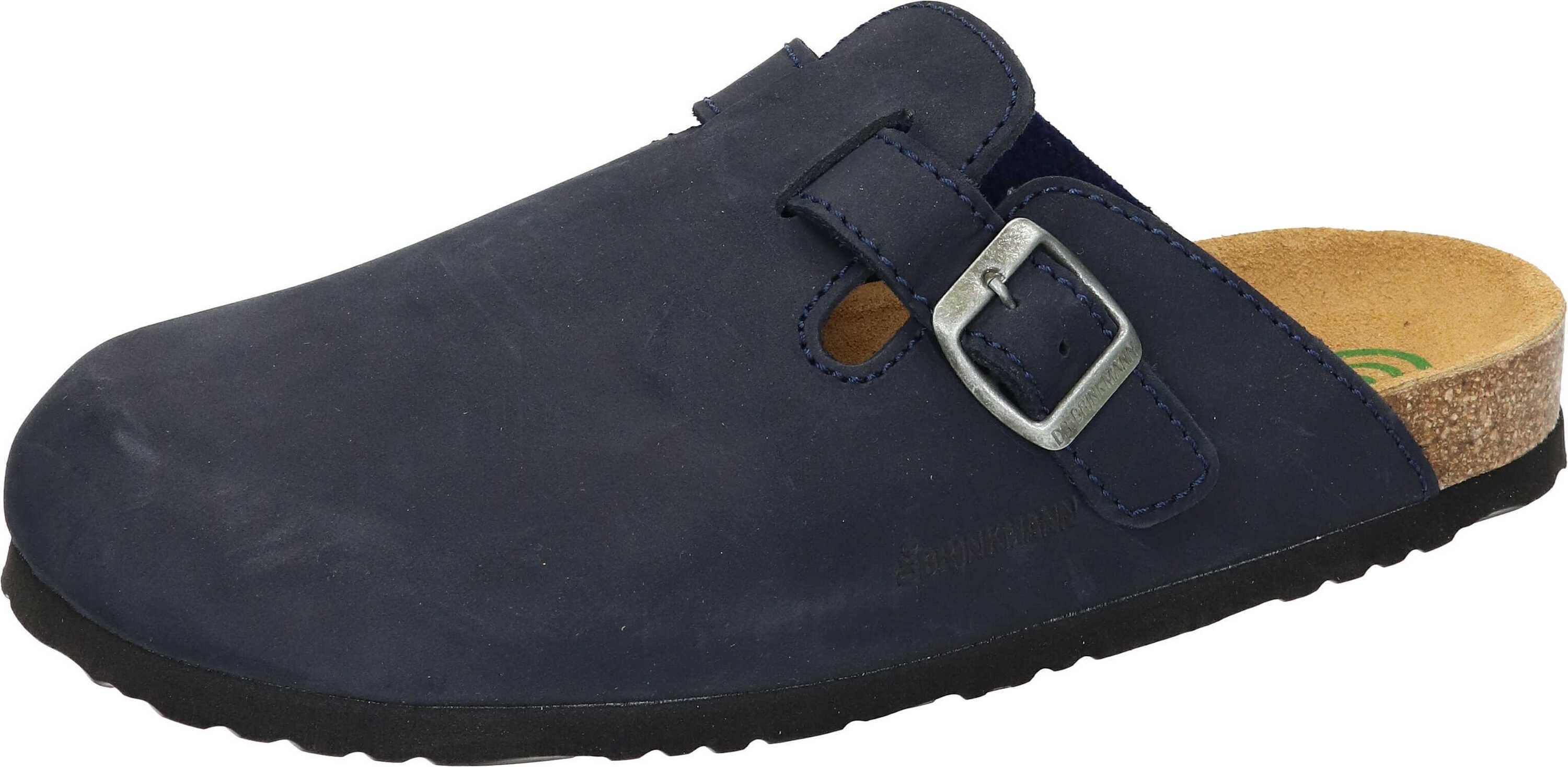 beliebter Bradon Dr. Brinkmann blau Clog Nubukleder Pantoletten aus