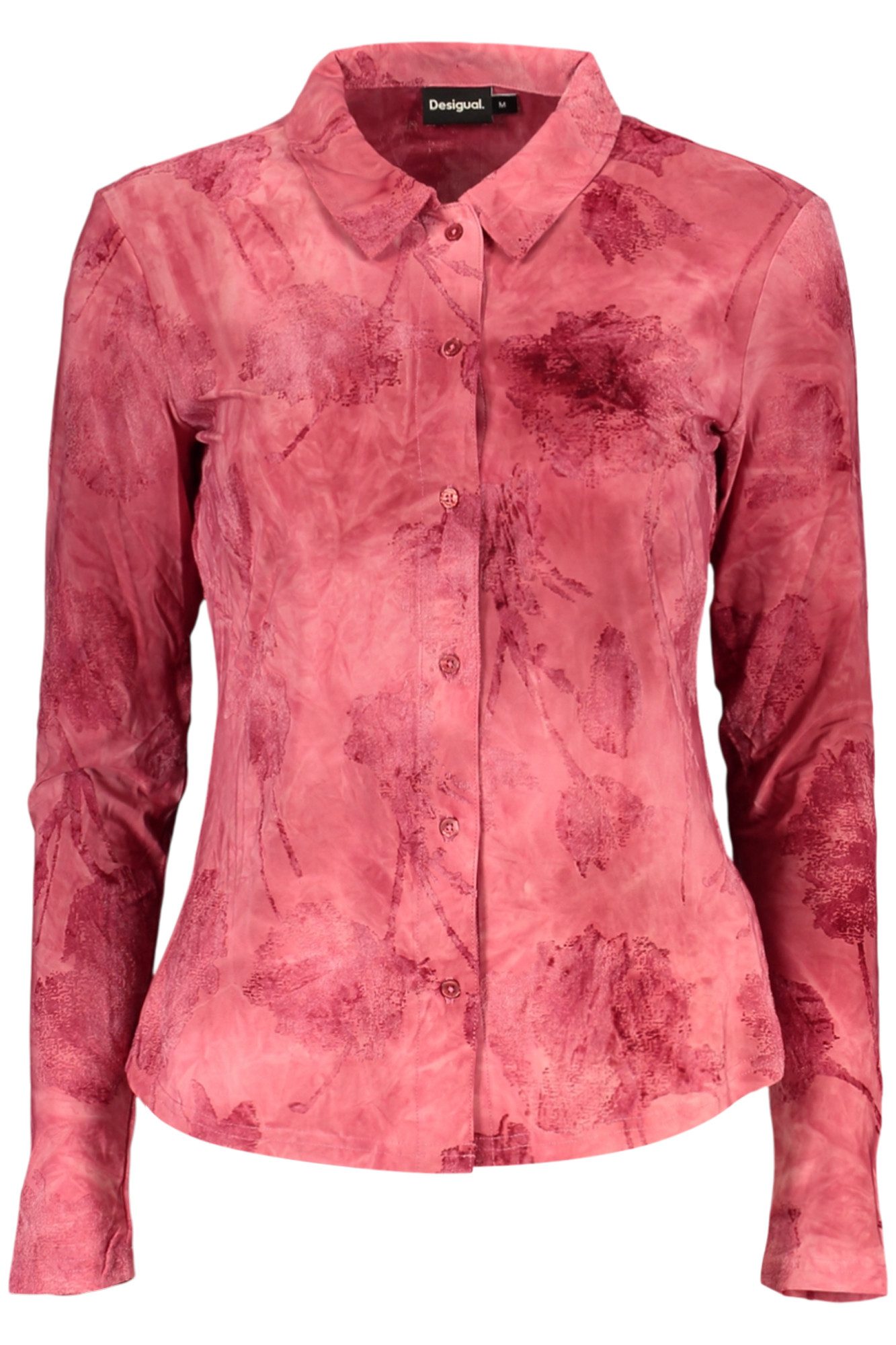Desigual Blusenshirt Elegantes rotes Langarmshirt mit italienischem