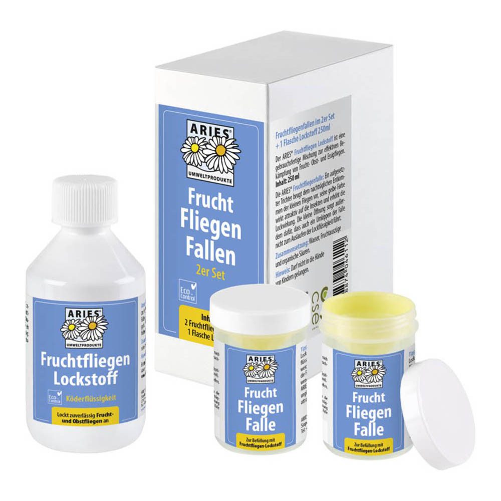 Aries Insektenspray Fruchtfliegen - Set (2xFalle + 1xLockstoff)