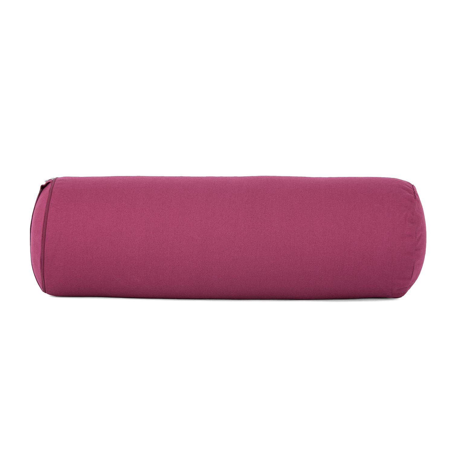 bodhi Yoga Bolster BASIC aubergine, Dinkelhülsen