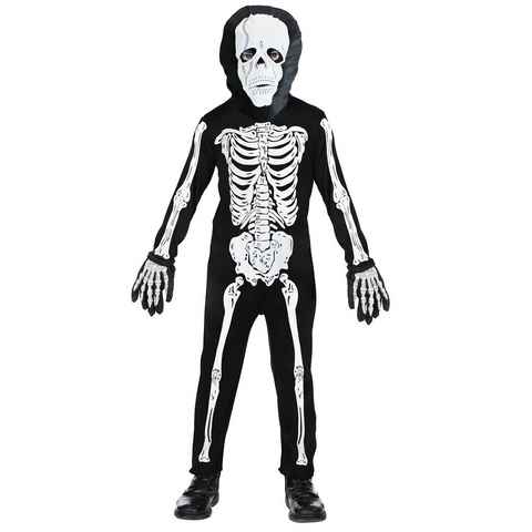 Widmann S.r.l. Vampir-Kostüm Halloween Skelett Kinderkostüm mit Maske, Schwarz