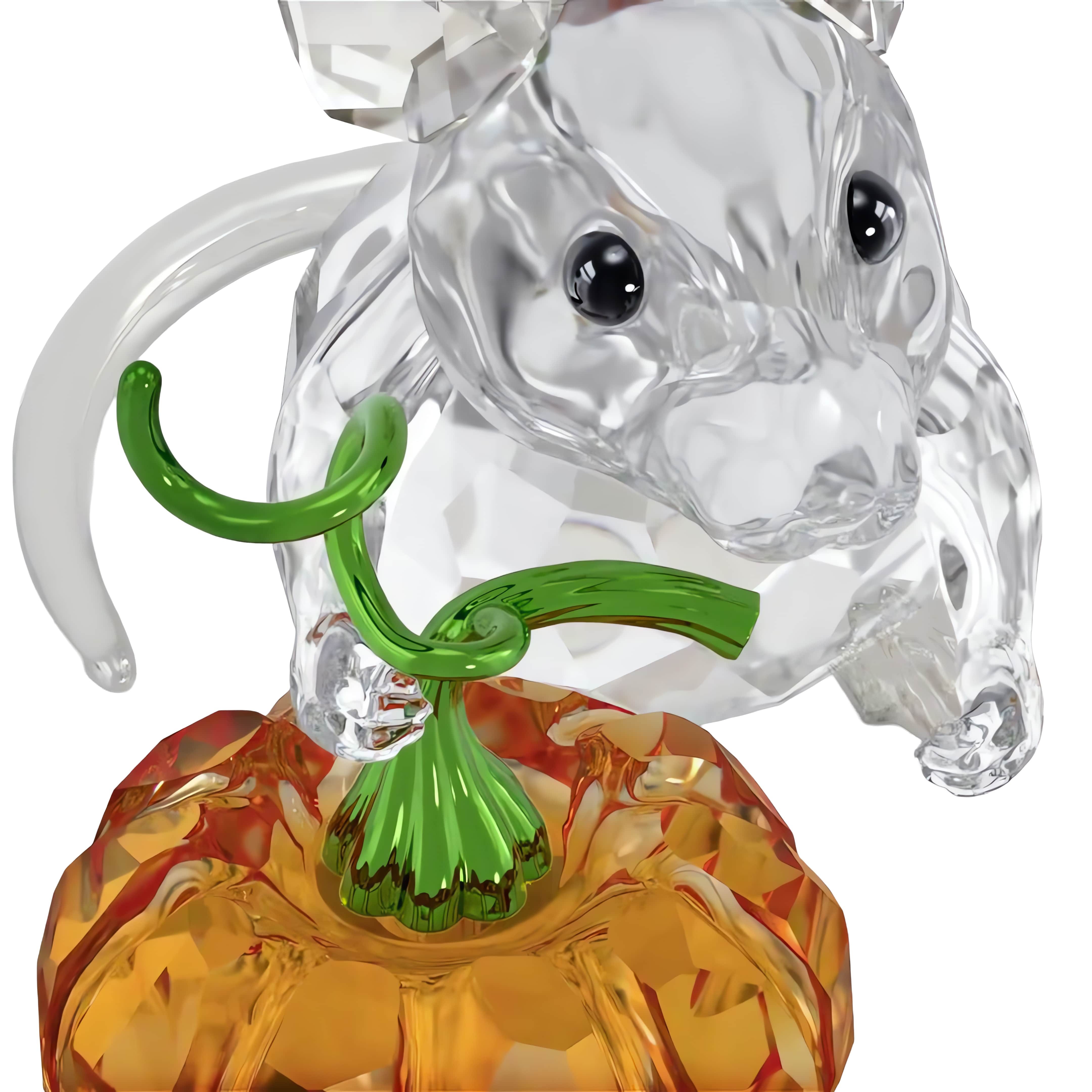 Swarovski Dekofigur Kristallfigur Sammelfigur IDYLLIA Maus und Kürbis (1 St), Swarovski® Kristall