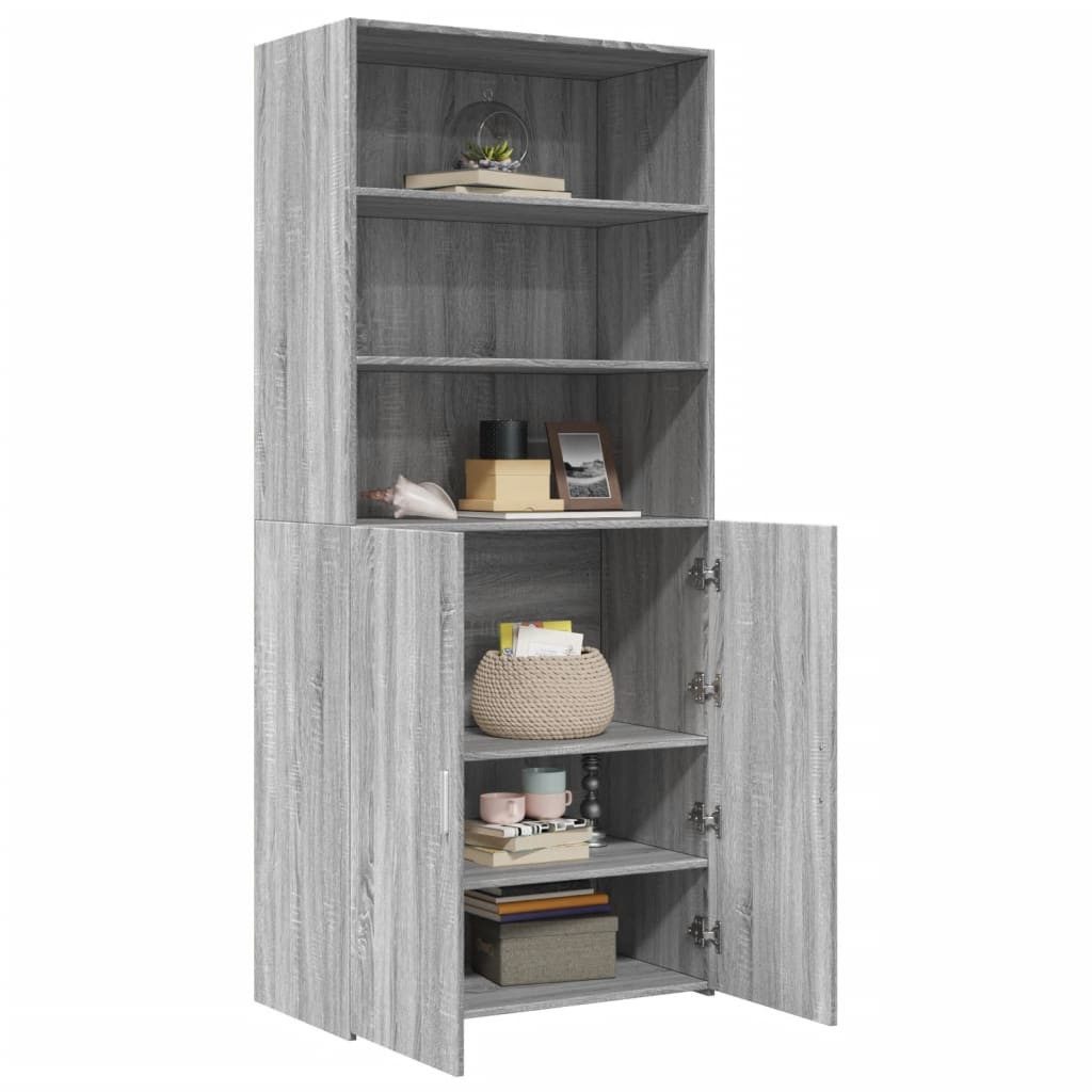 vidaXL Highboard Highboard Grau Sonoma 80x42,5x185 günstig online kaufen