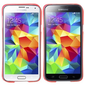 König Design Handyhülle Samsung Galaxy S5 Mini, Samsung Galaxy S5 Mini Handyhülle Backcover Rot