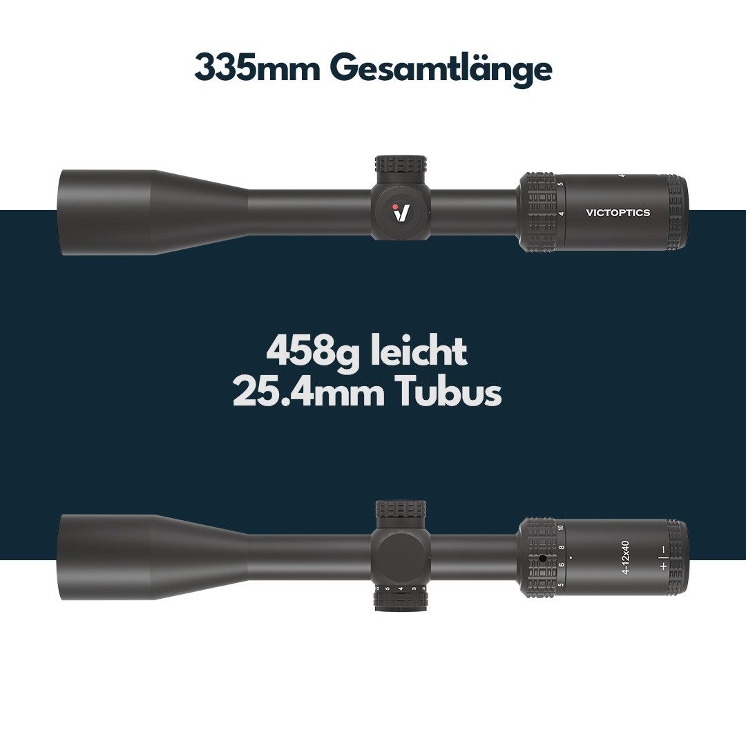 Vector Optics Victoptics VIOC-04 SOI 4-12x40 Zielfernrohr (Ideal für Jagd, Sport und Airsoft)