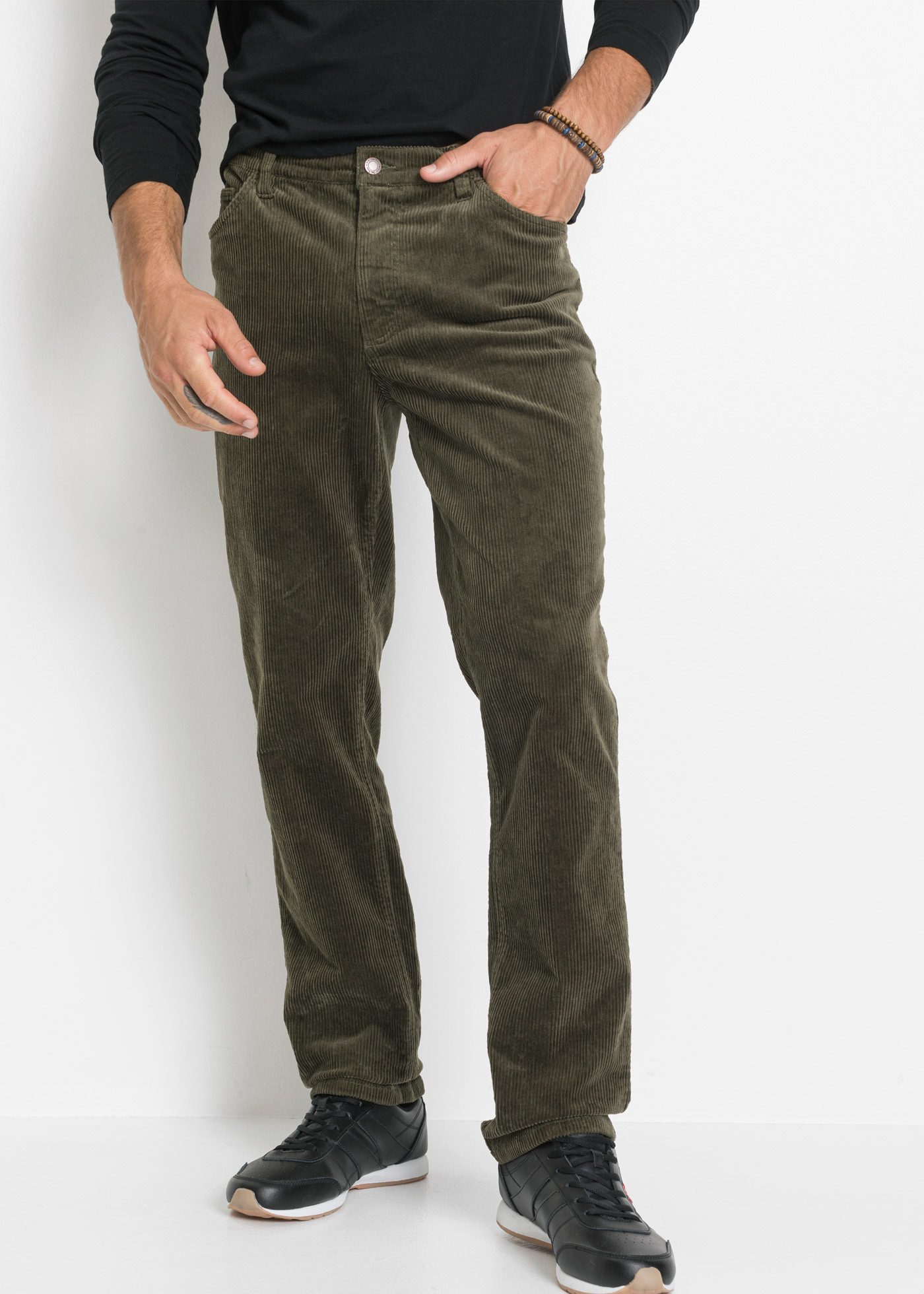 bonprix Cordhose Regular Fit Stretch-Cordhose mit Komfortschnitt