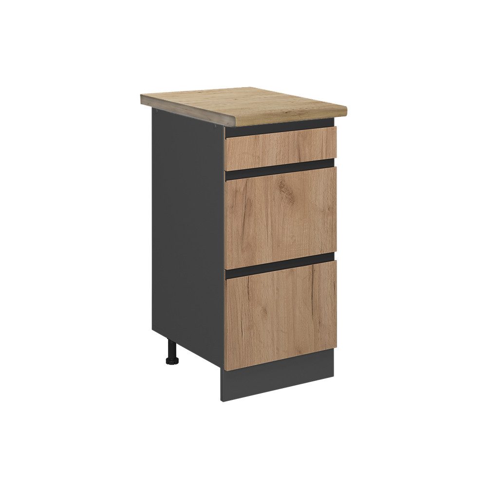 Vicco Unterschrank R-Line, Goldkraft Eiche/Anthrazit, 40 günstig online kaufen