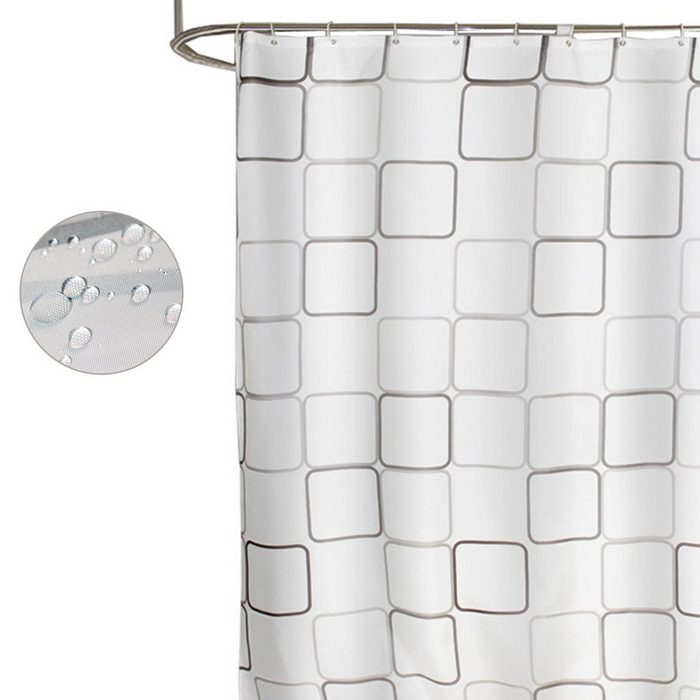 CALIYO Duschvorhang Anti-Schimmel Wasserdichter Duschvorhang Badewanne Vorhang Waschbar Anti-Bakteriell Badewanne Vorhang mit Duschvorhängeringen