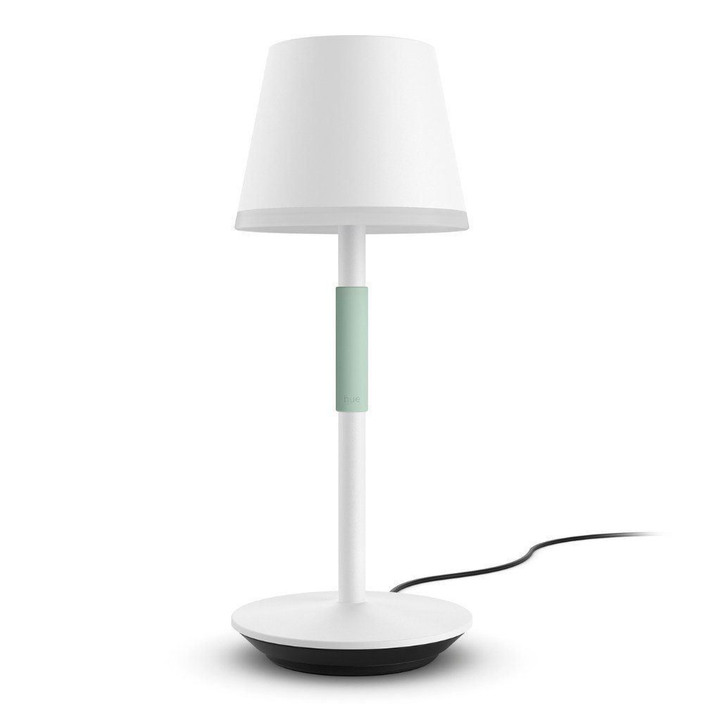 Philips Hue LED Tischleuchte Bluetooth Akku Tischleuchte Go White & Color  Ambiance in Weiß 6,2W, keine Angabe, Leuchtmittel enthalten: Ja, fest  verbaut, LED, warmweiss, Tischleuchte, Nachttischlampe, Tischlampe