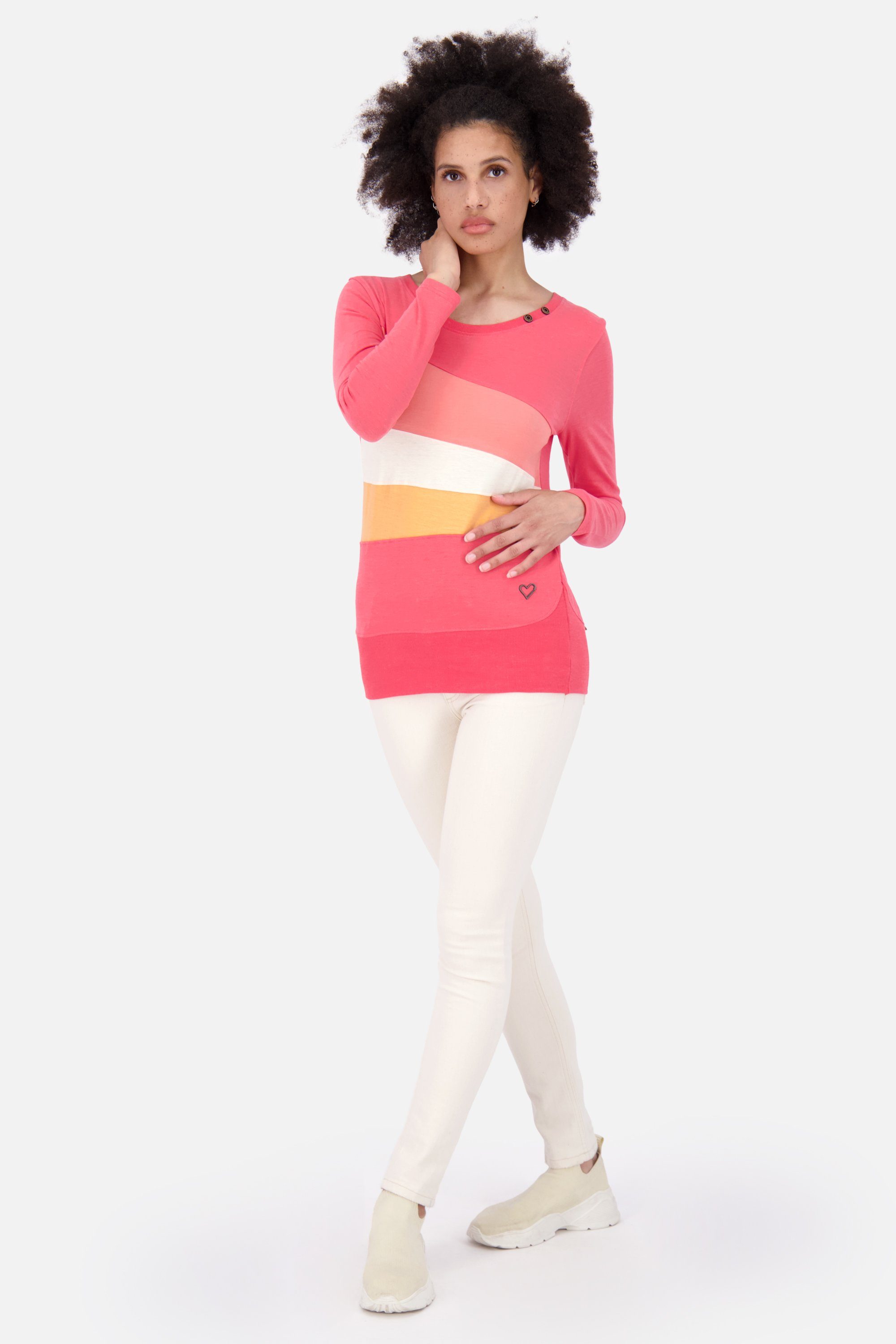 Kickin Longsleeve coral Shirt Langarmshirt, melange A Alife & Langarmshirt CliaAK Damen