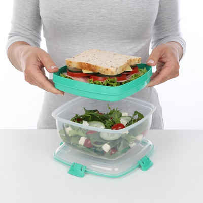 sistema Lunchbox »Salatbox mit Sandwichfach TO GO mint«, Kunststoff lebensmittelsicher