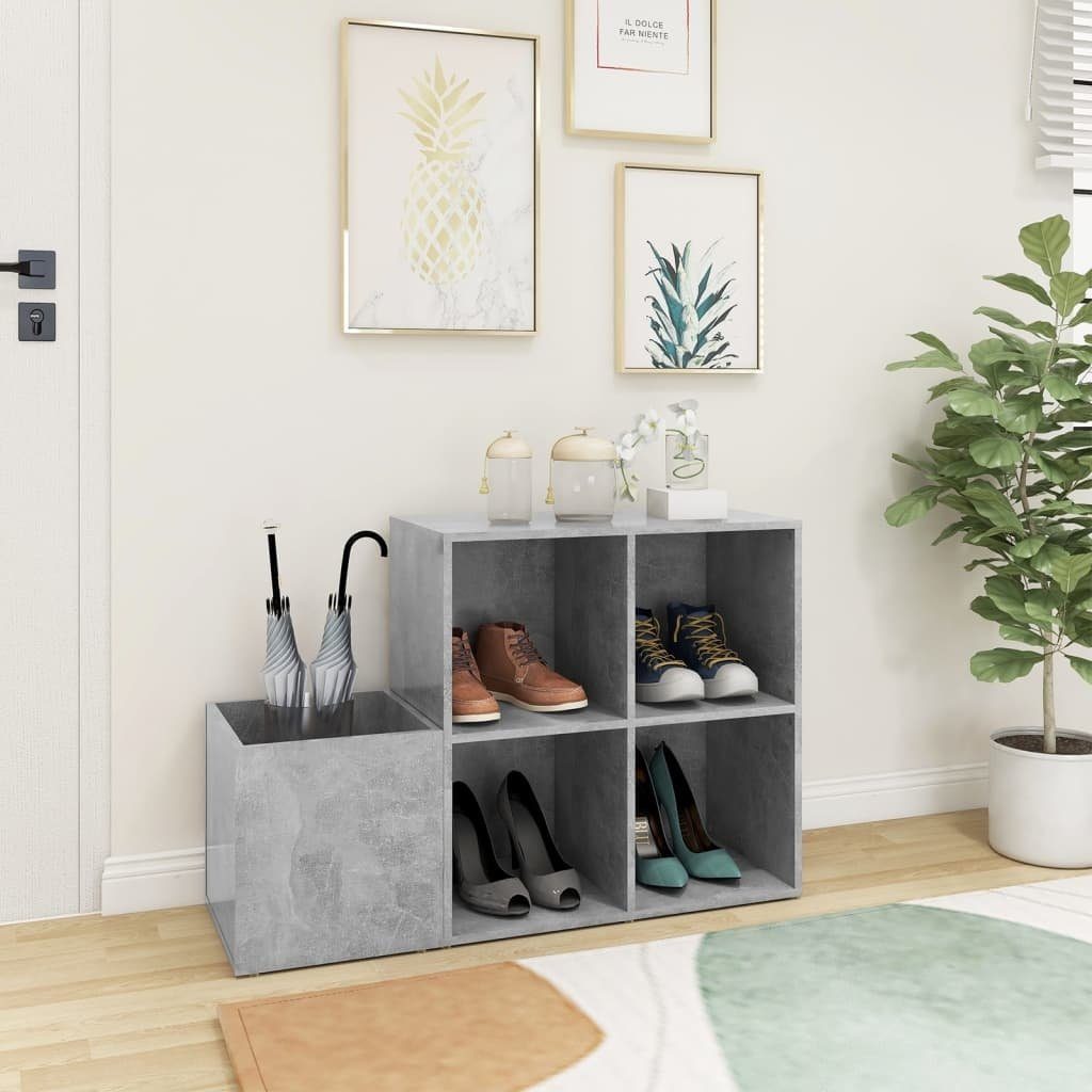 vidaXL Regalwürfel in Betongrau, LxBxH: 105x35,5x70 cm