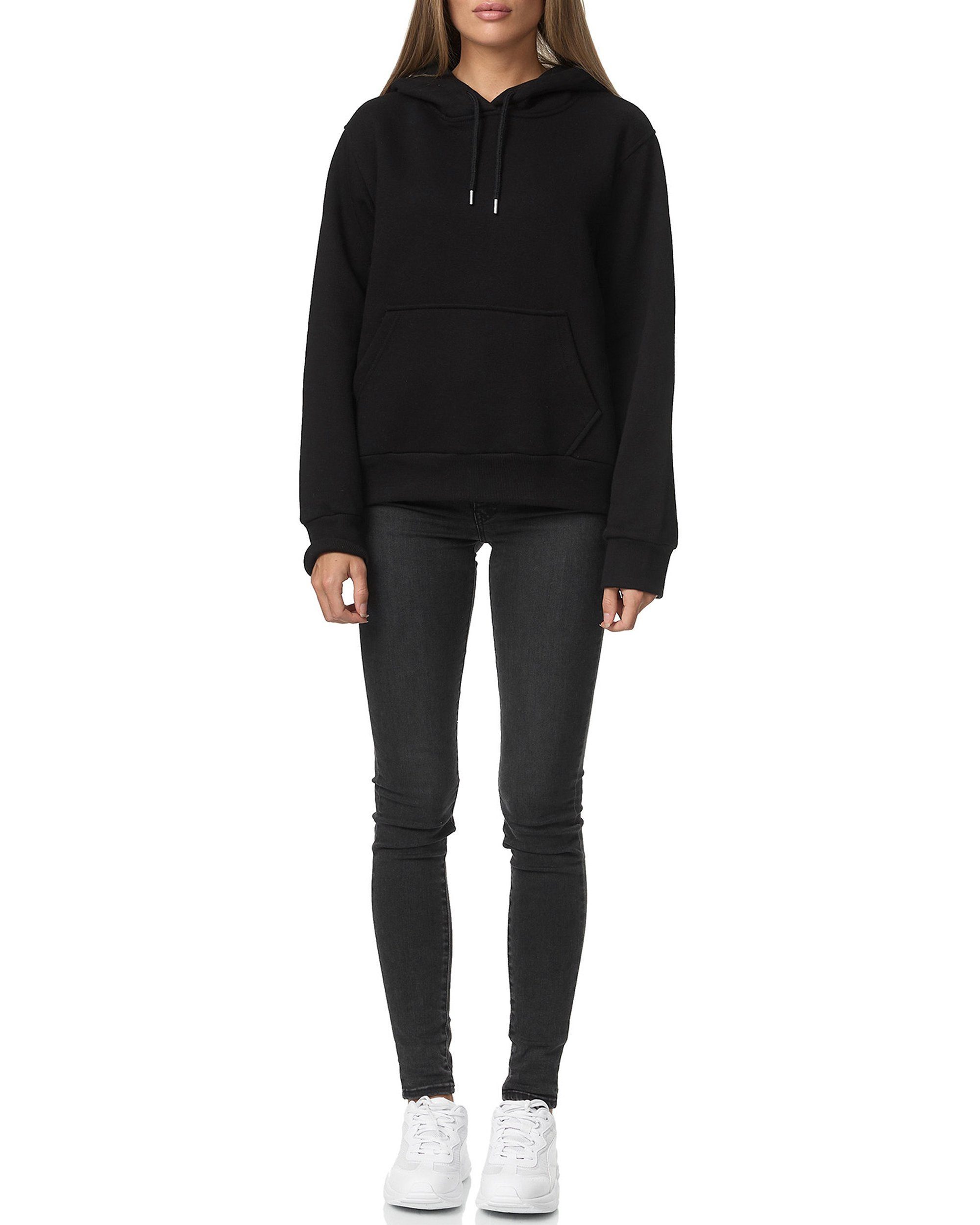 Smith & Solo Kapuzensweatshirt Hoodie Damen Kapuzenpullover (1-tlg) mit Kangurutasche, mit Kapuze – Bild 3 von 5