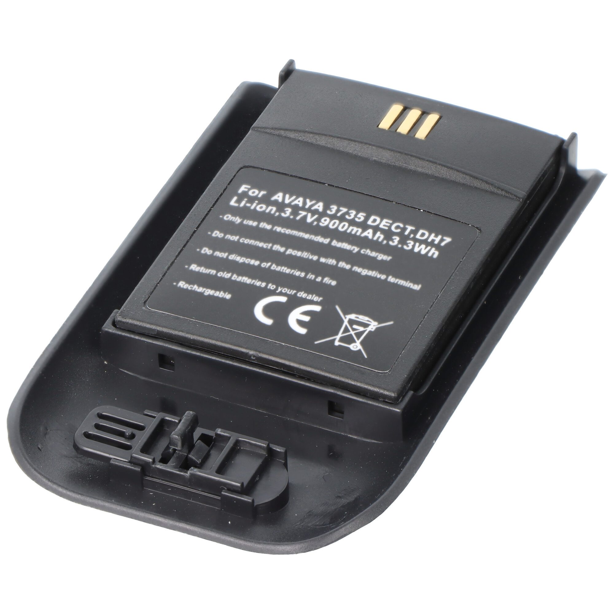 Akku passend für AVAYA 3735 DECT, DH7, Li-ion, 3,7V, 900mAh, 3,3Wh, s Akku