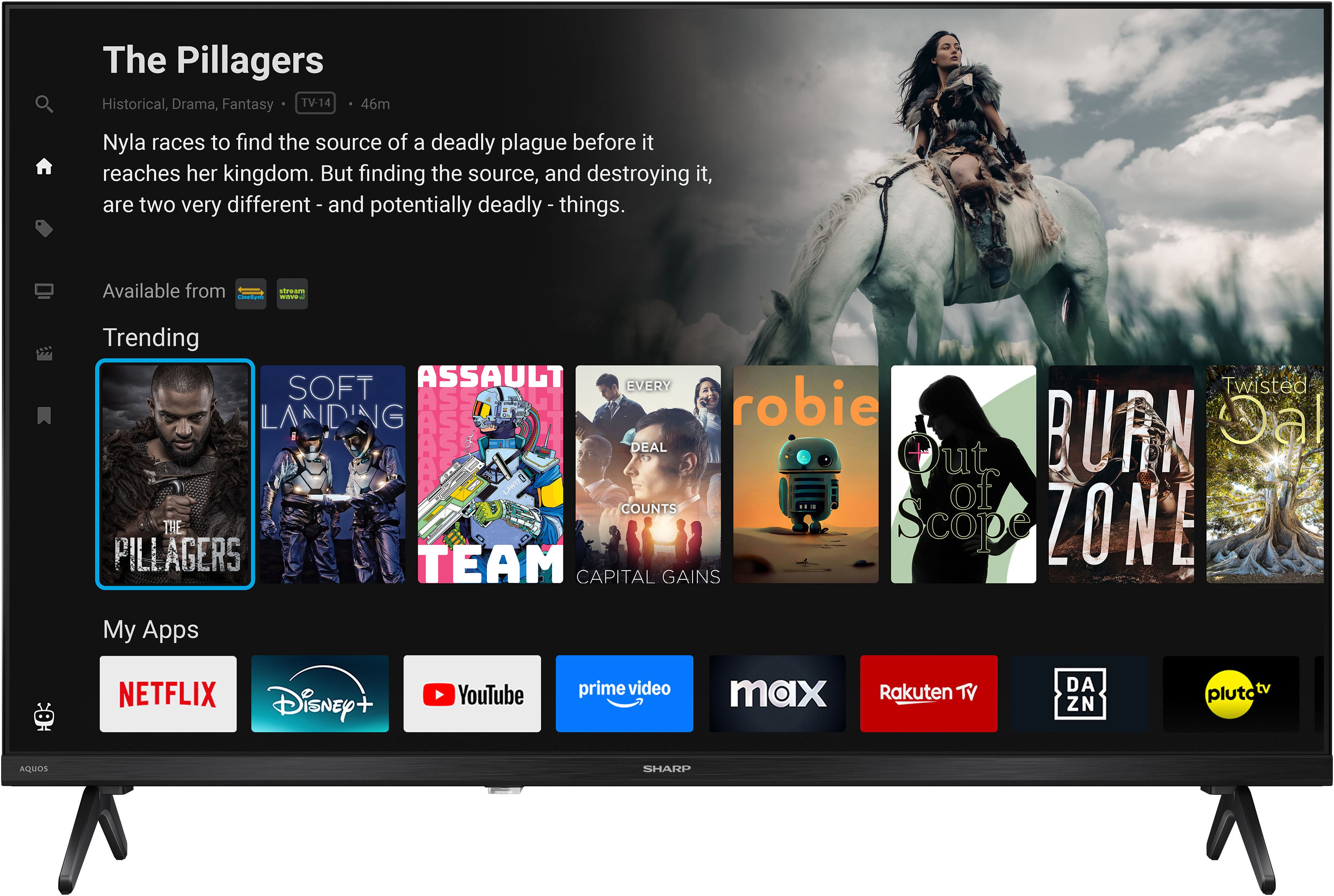 Sharp 1T-C32HEx LED-Fernseher (80 cm/32 Zoll, HD, Smart-TV)
