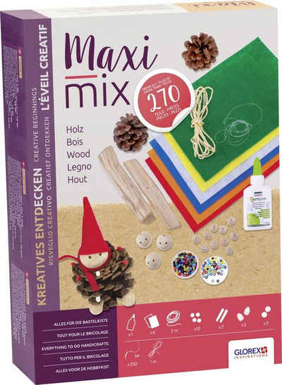 Glorex Bastelfilz Glorex Bastelpackung Creativ Maxi Mix Naturholz