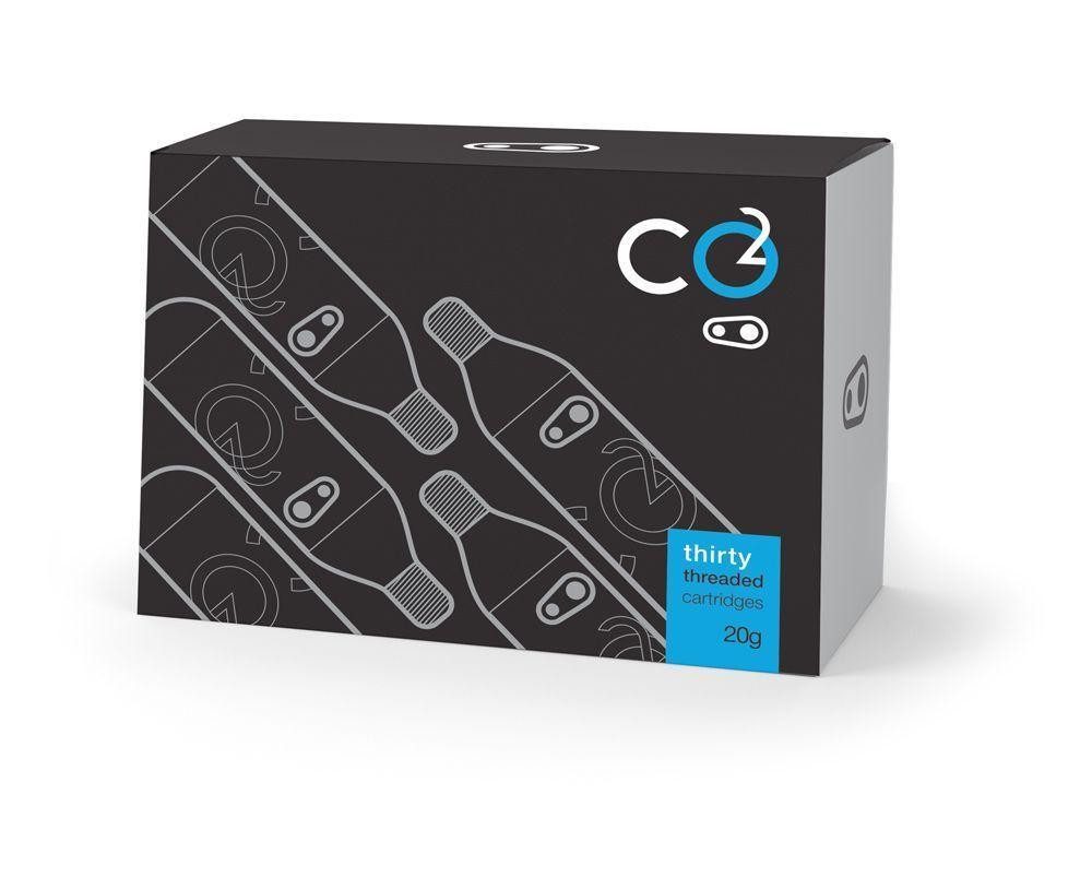 crankbrothers Fahrradwerkzeugset Crankbrothers CO2 Kartuschen 20g mit Gewinde, Refillpack 30 St.
