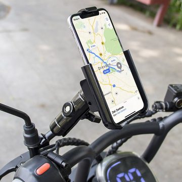 MidGard GUB P50 Motorrad, Scooter Handyhalterung für Rückspiegel aus Aluminium Smartphone-Halterung