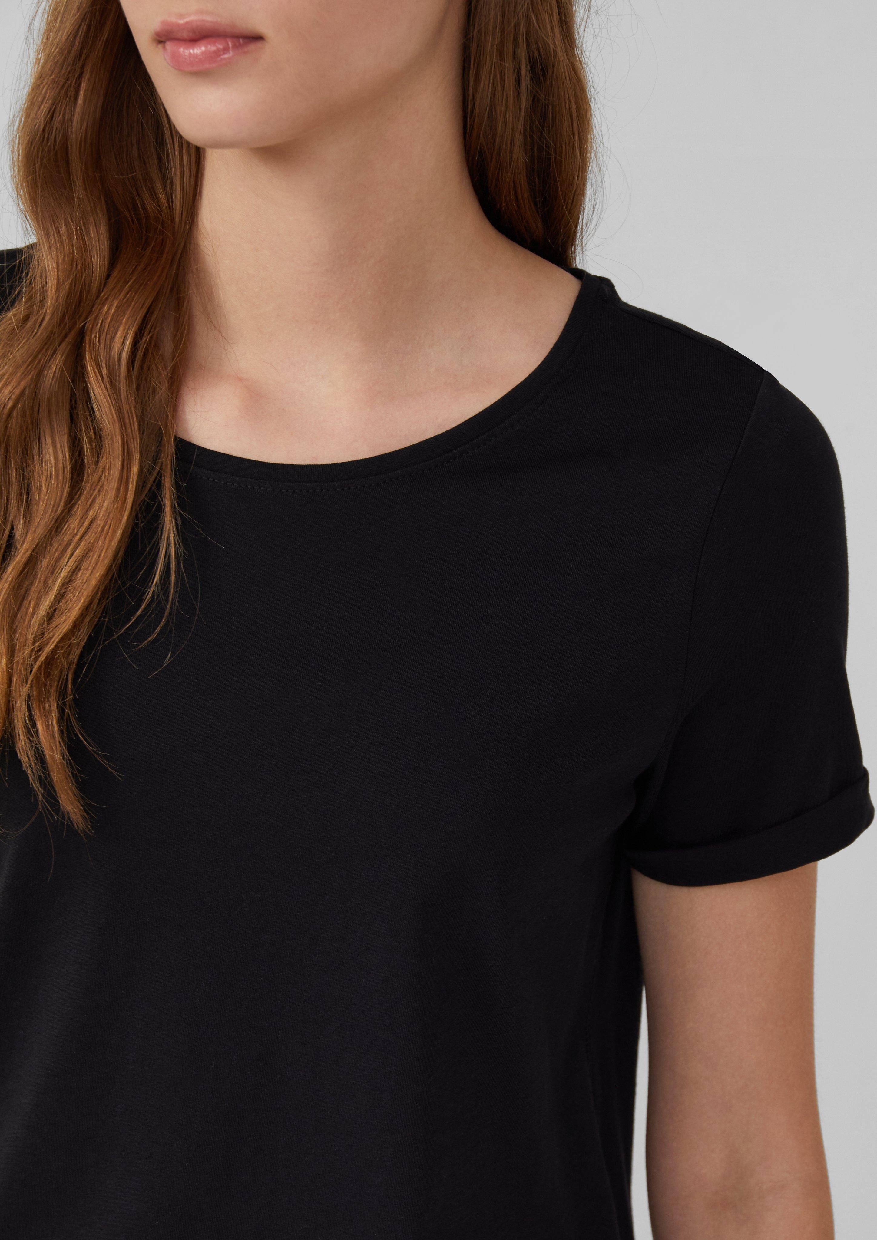 s.Oliver Kurzarmshirt T-Shirt mit Ärmelumschlag günstig online kaufen
