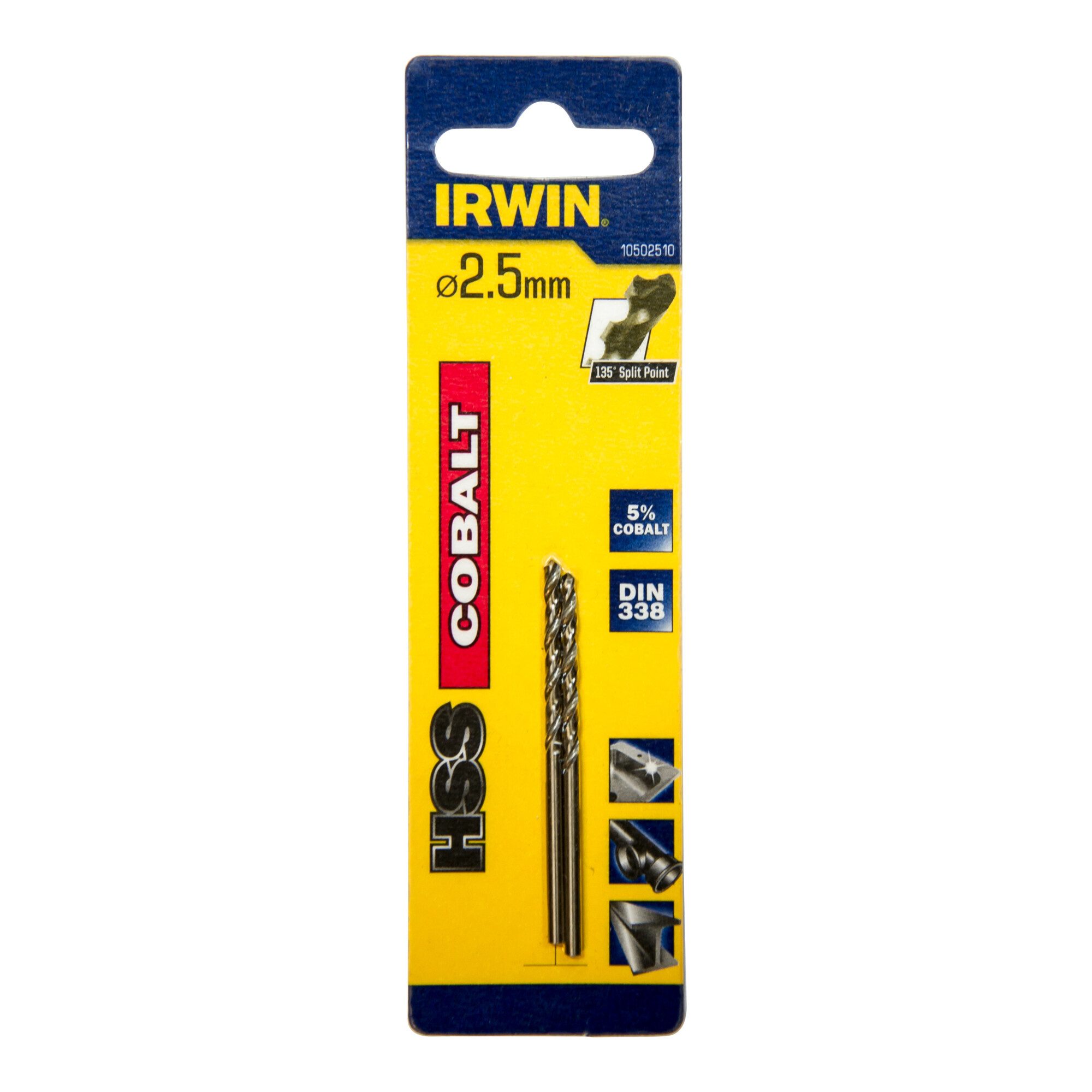 IRWIN Metallbohrer Irwin Metallbohrer HSS-Co 2,5x57x30mm 2 Stk