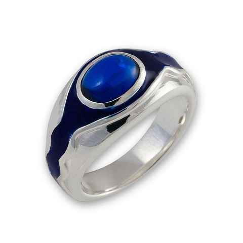 Der Herr der Ringe Fingerring Vilya - Elronds Ring, 10004023, Made in Germany - mit Emaille - mit Zirkonia (synth)